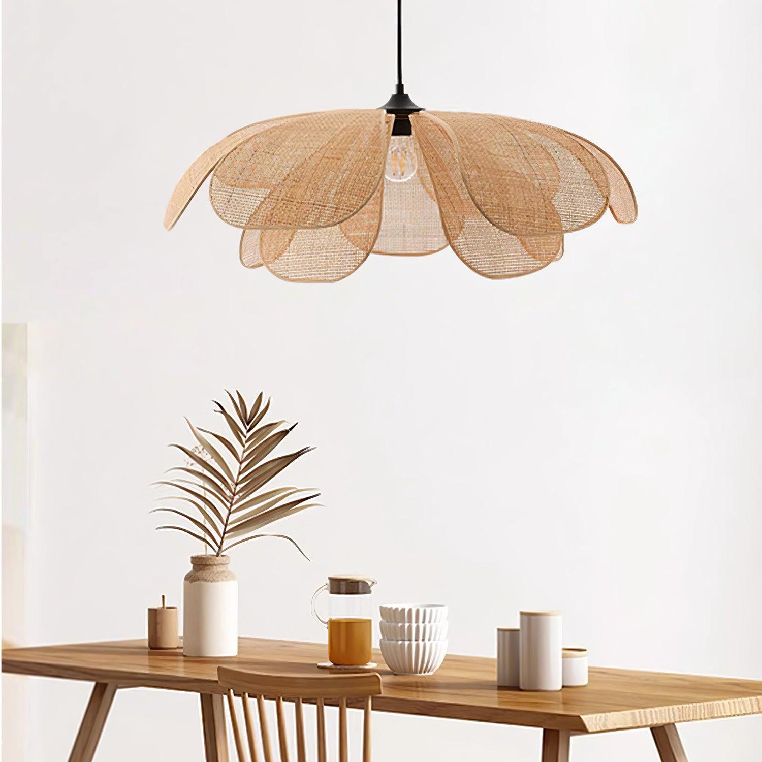 Rattan Petal Pendant Lamp - Blowlighting