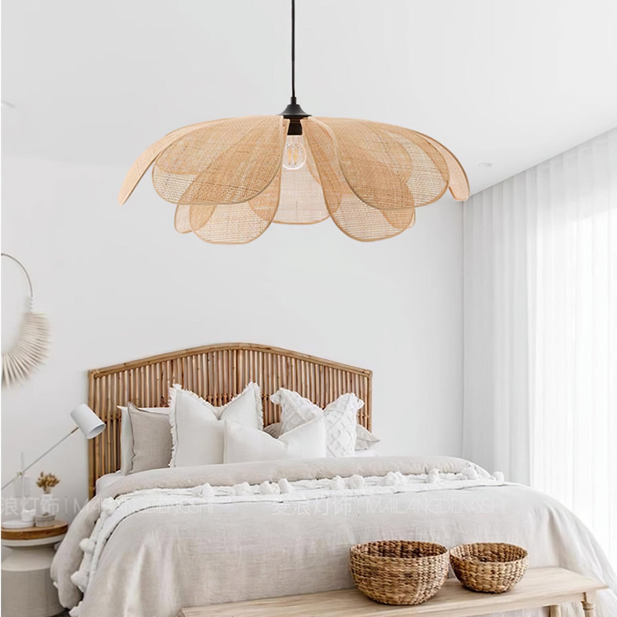 Rattan Petal Pendant Lamp - Blowlighting