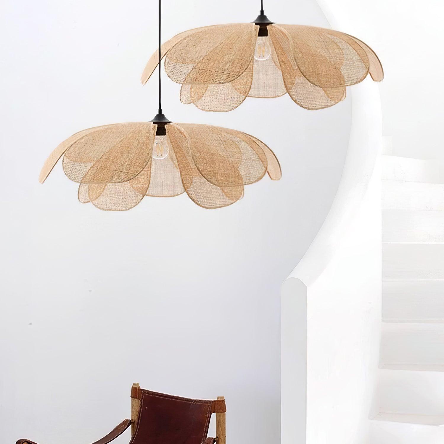 Rattan Petal Pendant Lamp - Blowlighting