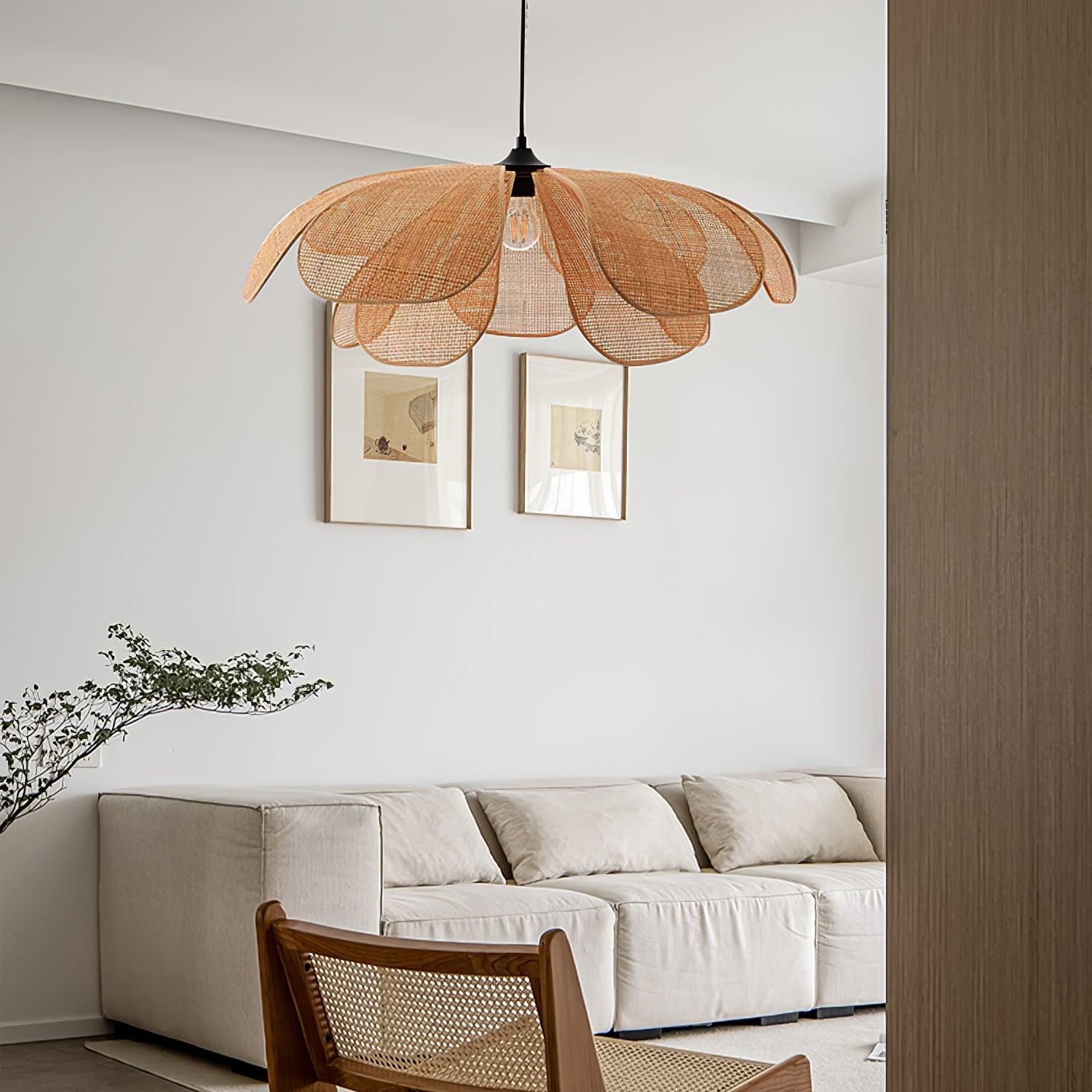 Rattan Petal Pendant Lamp - Blowlighting