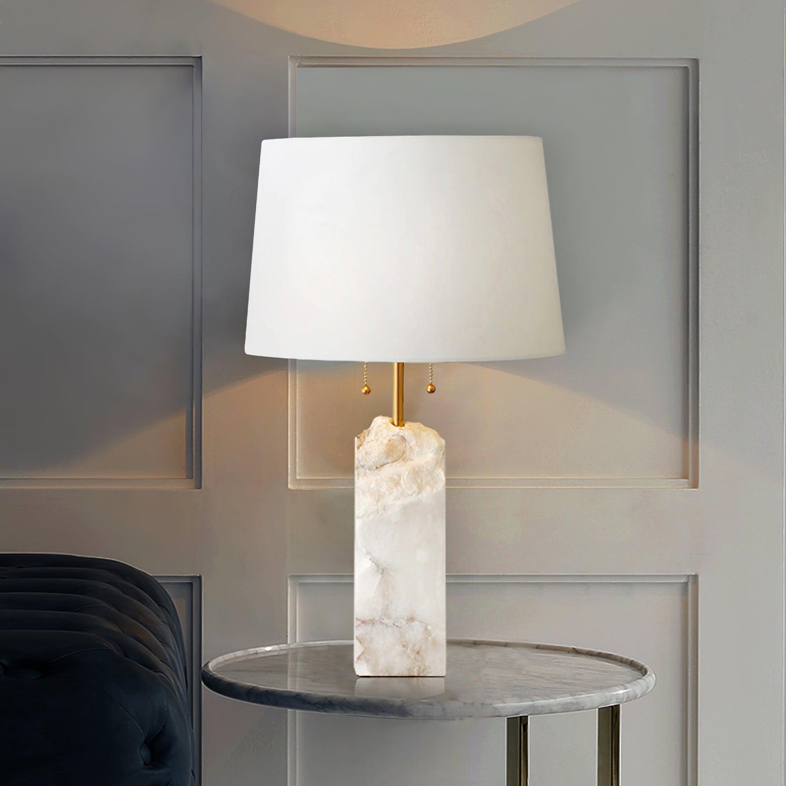 Syvaris Minimalist Alabaster Table Lamp - Blowlighting