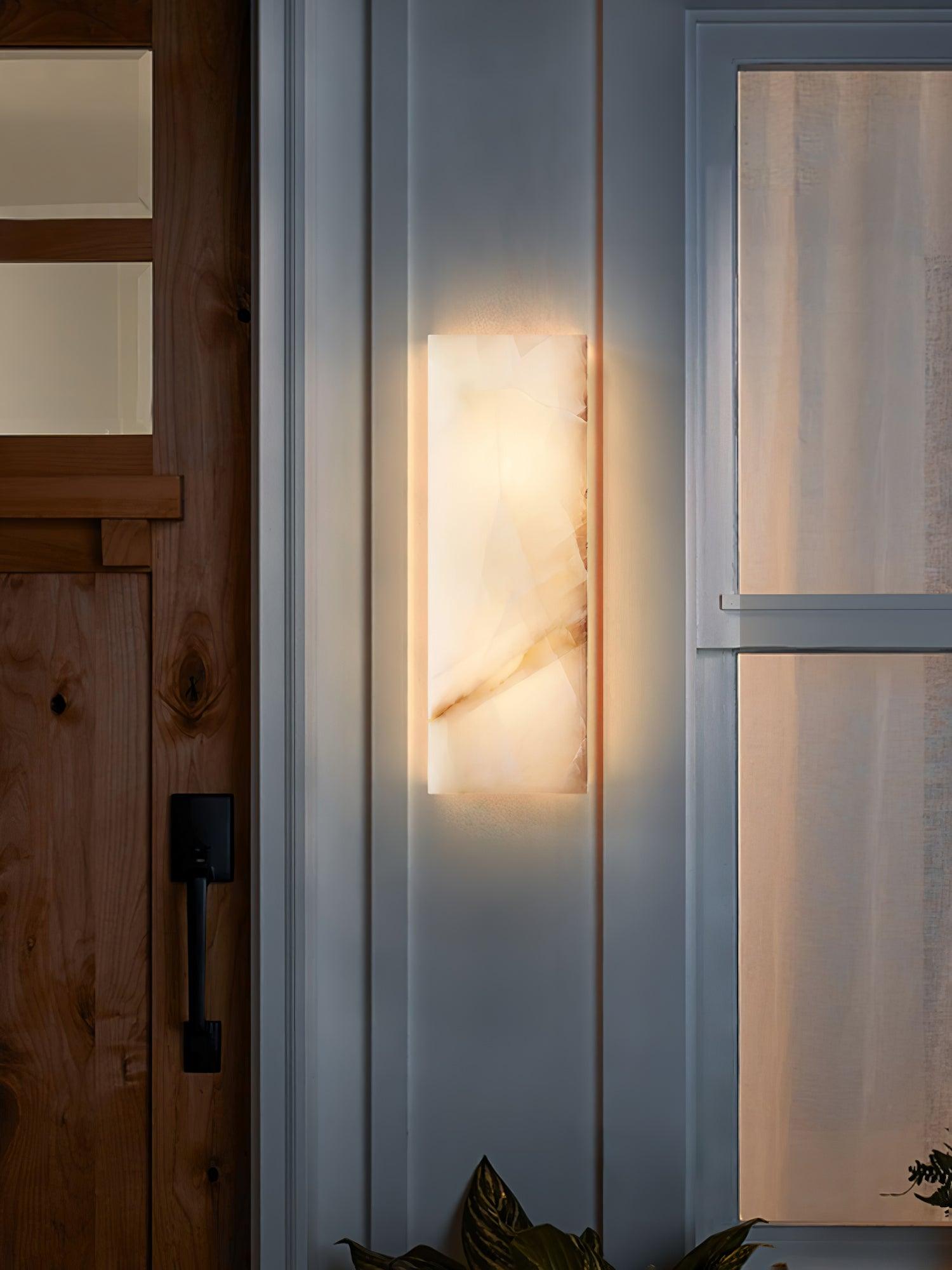 Orvian Minimalist Alabaster Outdoor Wall Light - Blowlighting