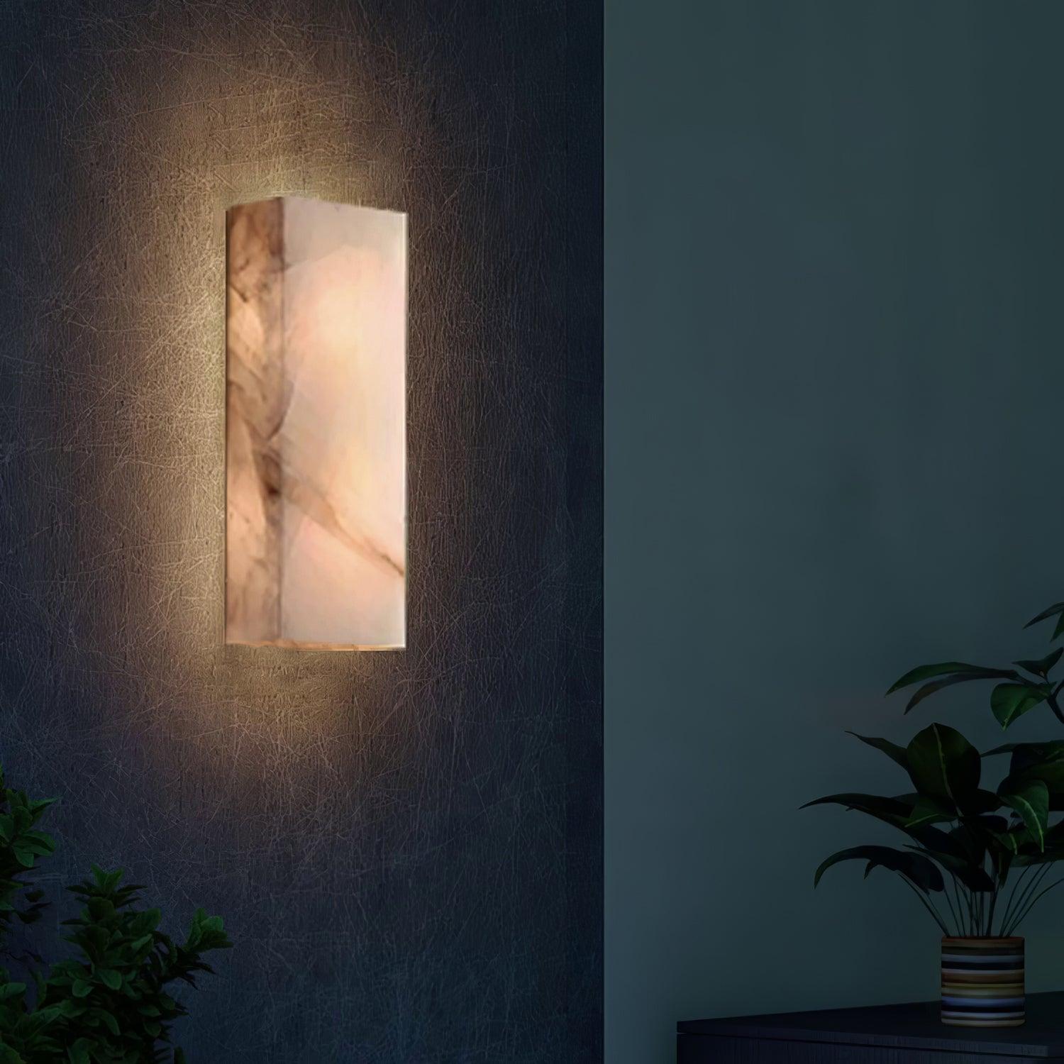 Orvian Minimalist Alabaster Outdoor Wall Light - Blowlighting
