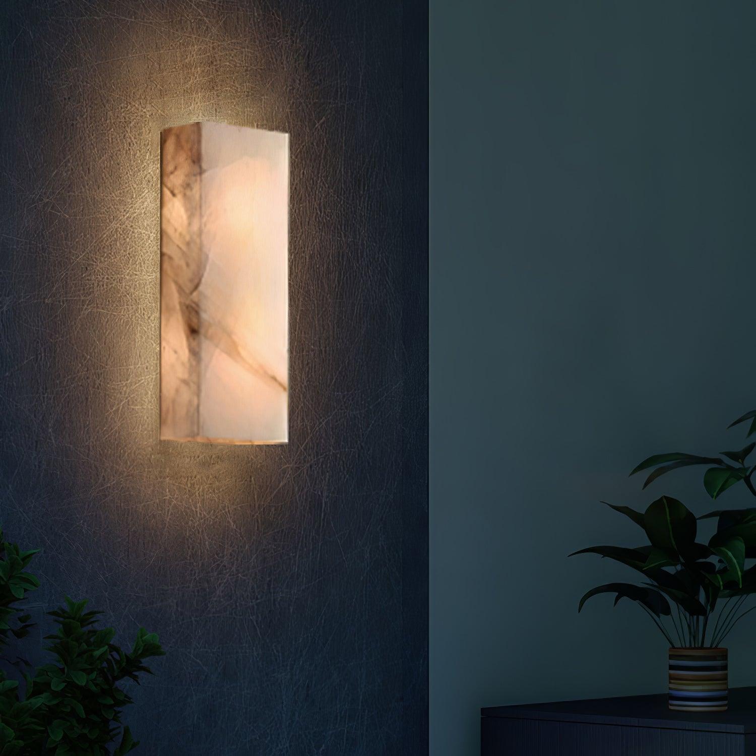 Orvian Minimalist Alabaster Outdoor Wall Light - Blowlighting