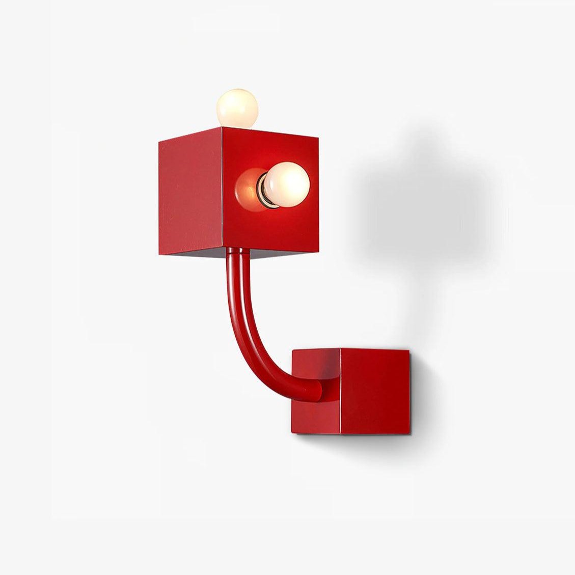 Red Cube Wall Lamp - Blowlighting
