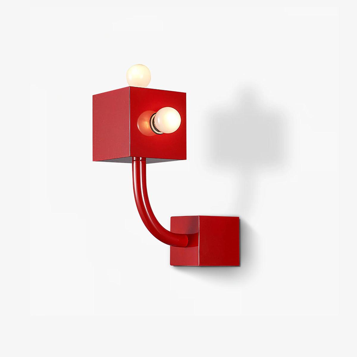 Red Cube Wall Lamp - Blowlighting