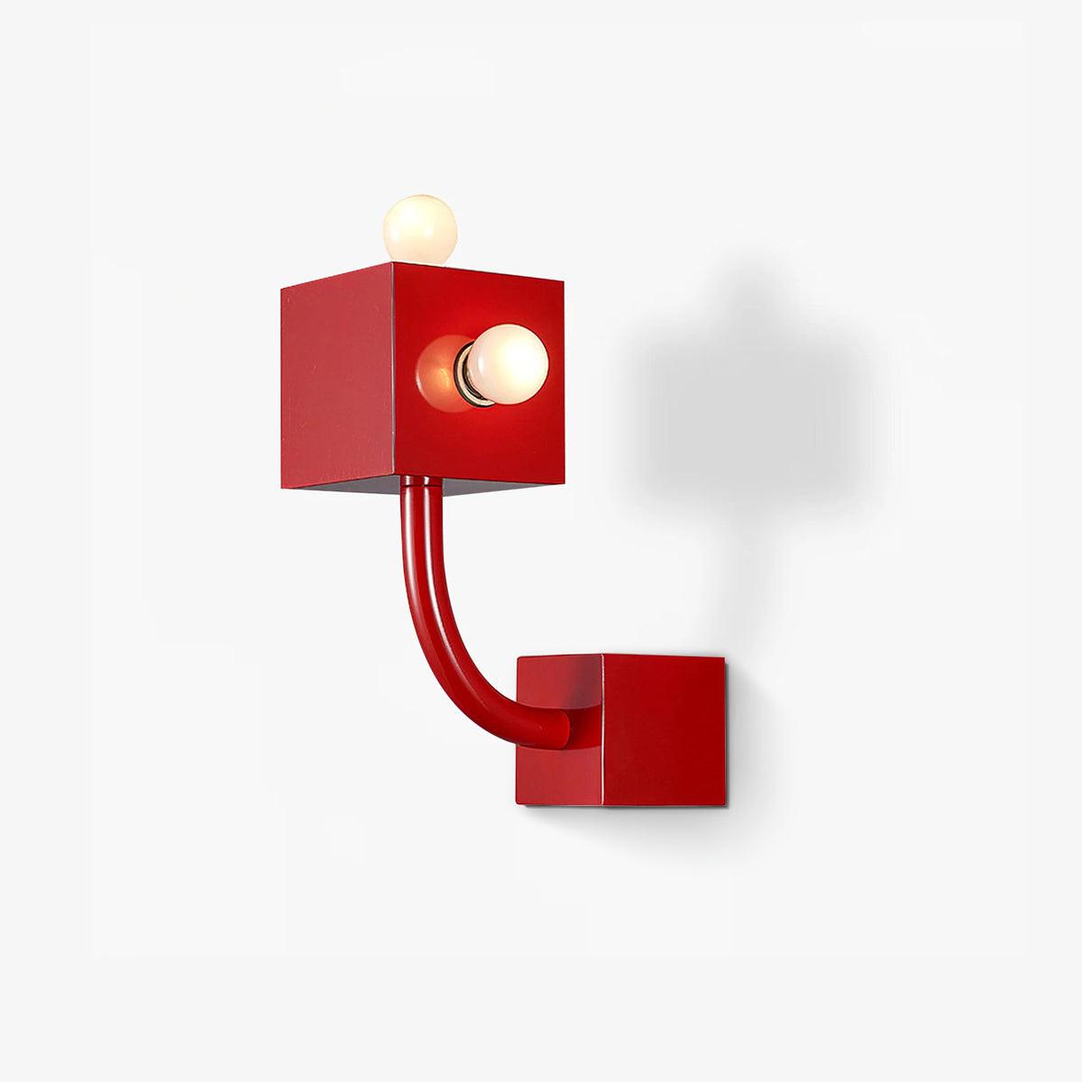 Red Cube Wall Lamp - Blowlighting