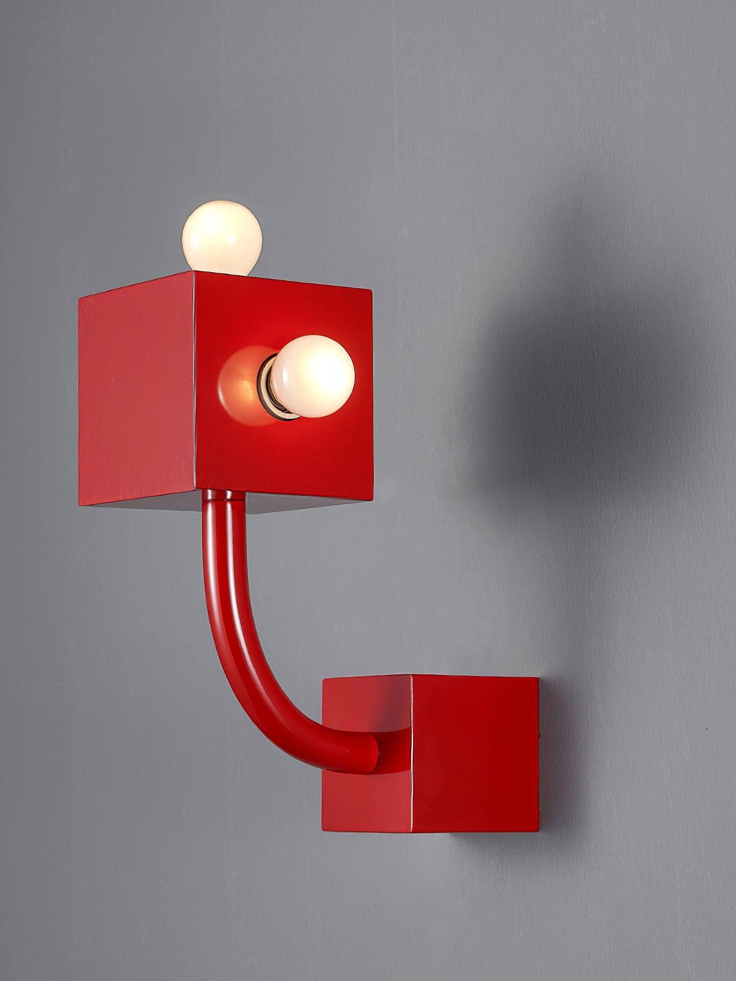 Red Cube Wall Lamp - Blowlighting