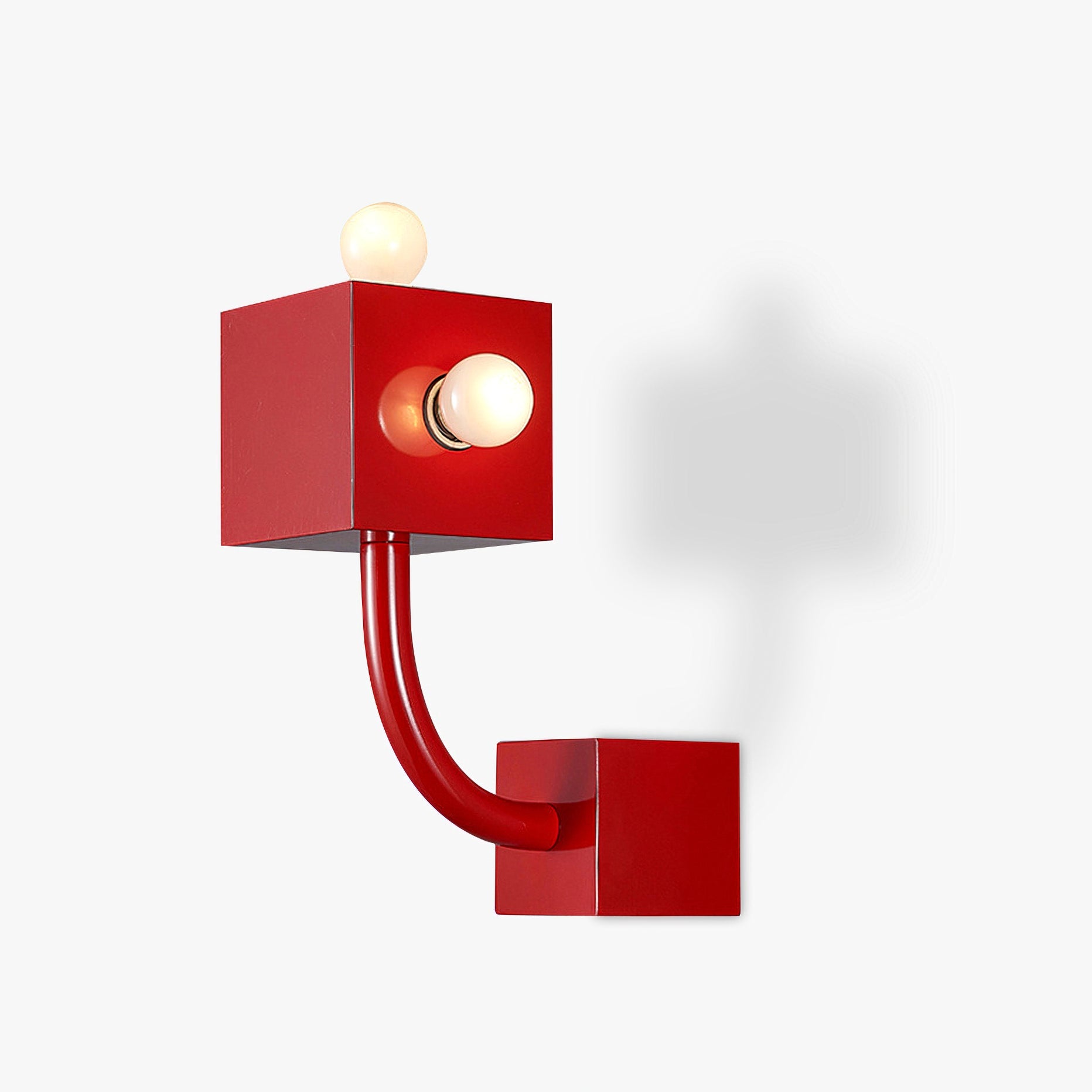 Red Cube Wall Lamp - Blowlighting