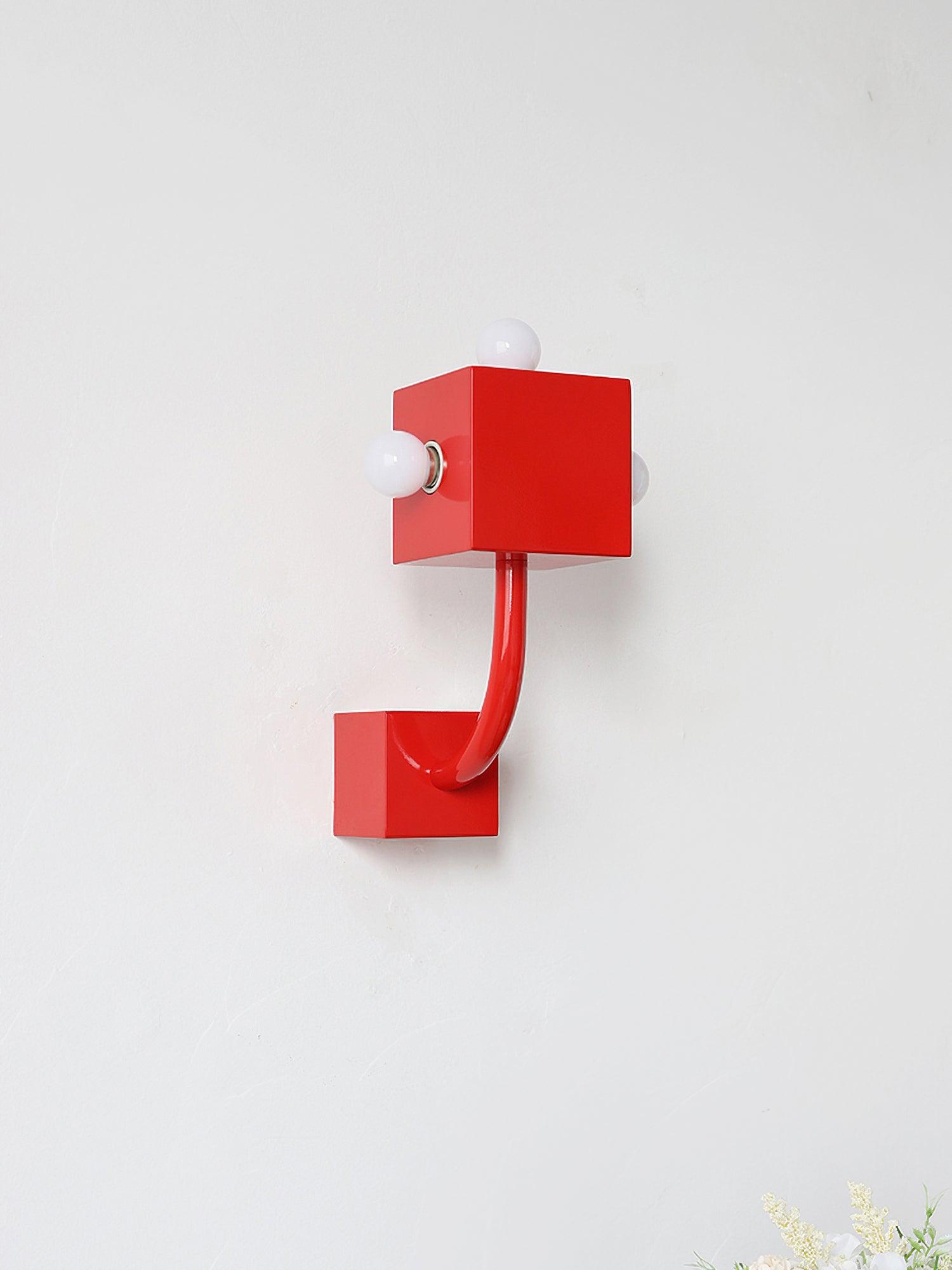 Red Cube Wall Lamp - Blowlighting
