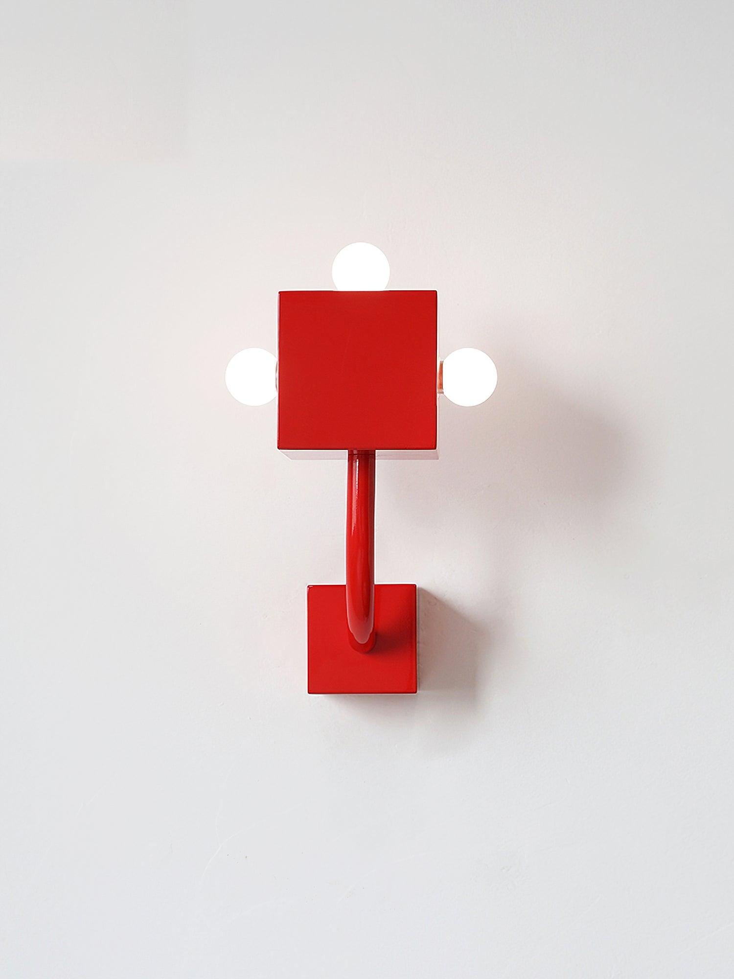 Red Cube Wall Lamp - Blowlighting