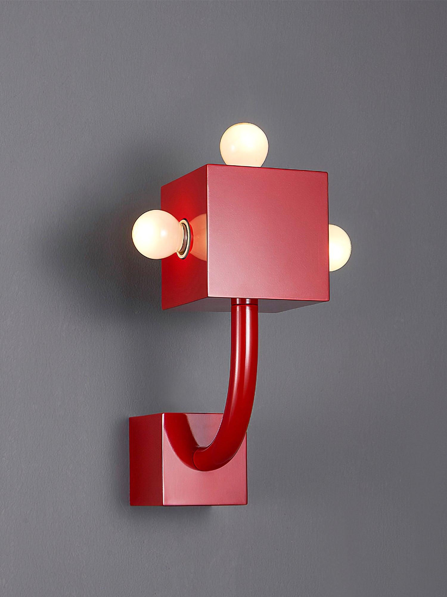 Red Cube Wall Lamp - Blowlighting