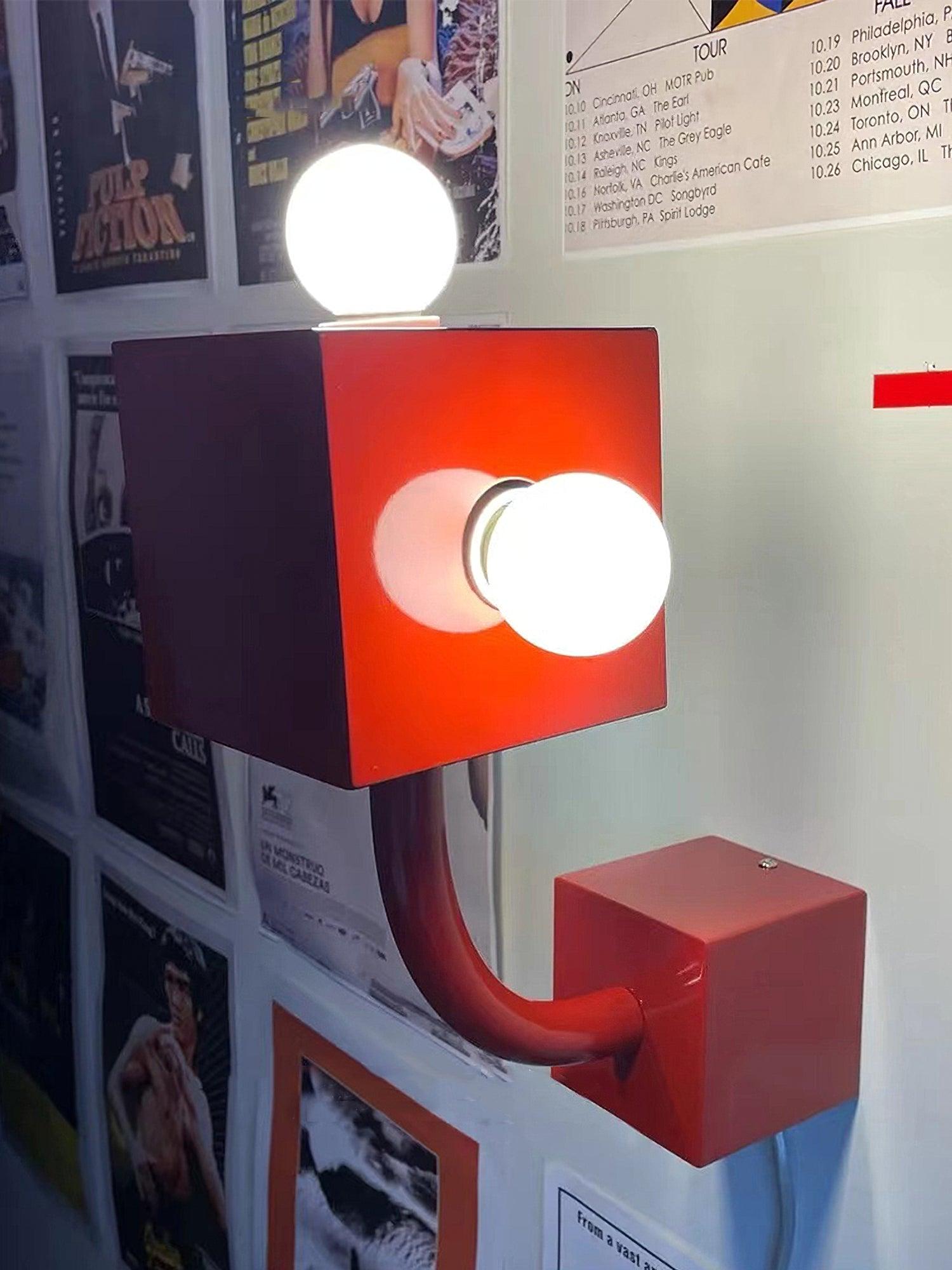 Red Cube Wall Lamp - Blowlighting