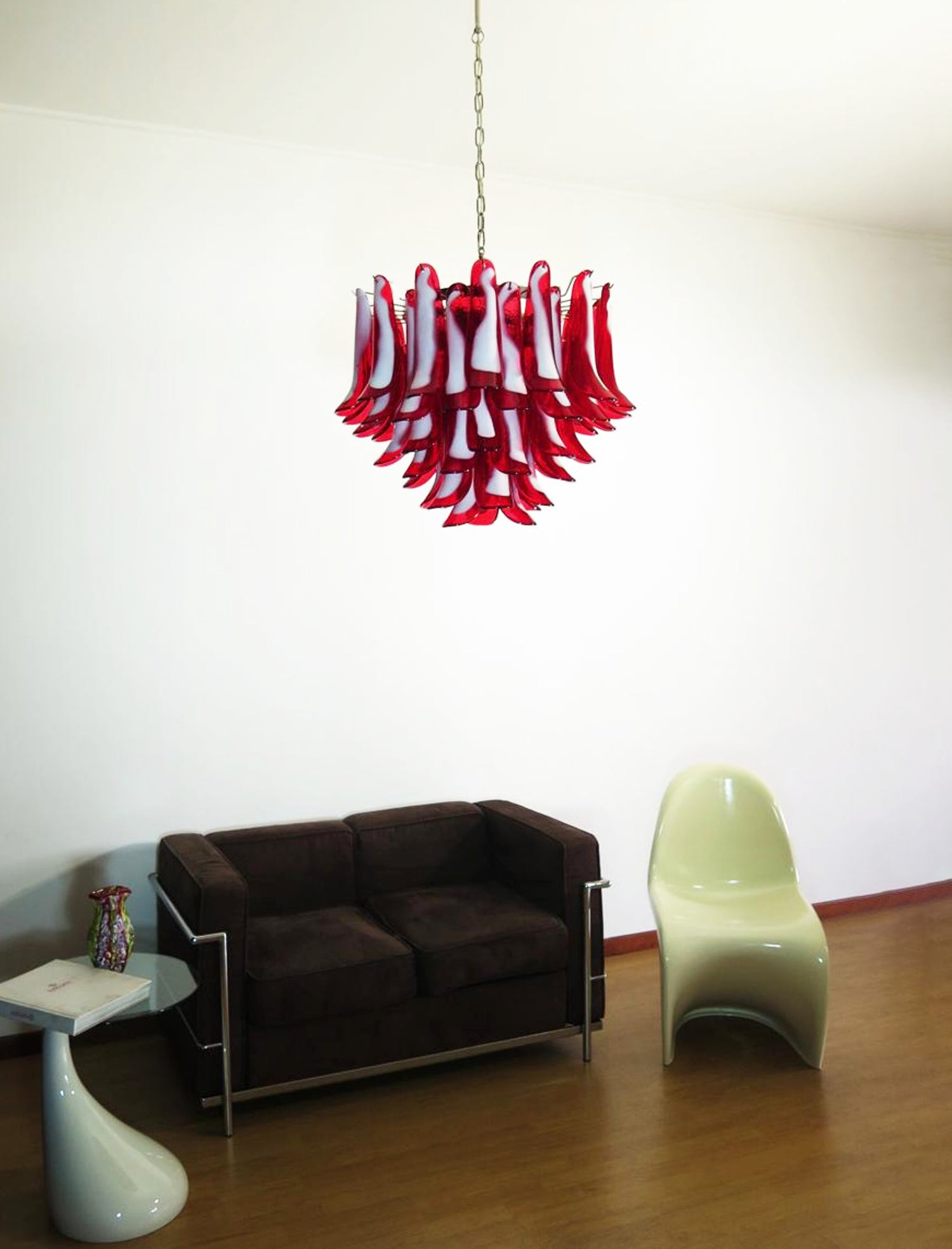Aurora Chandelier Red Murano Petals - Blowlighting