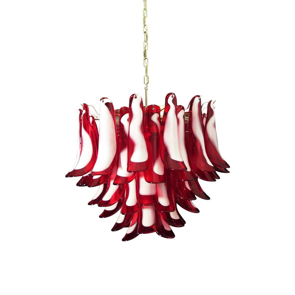 Aurora Chandelier Red Murano Petals - Blowlighting