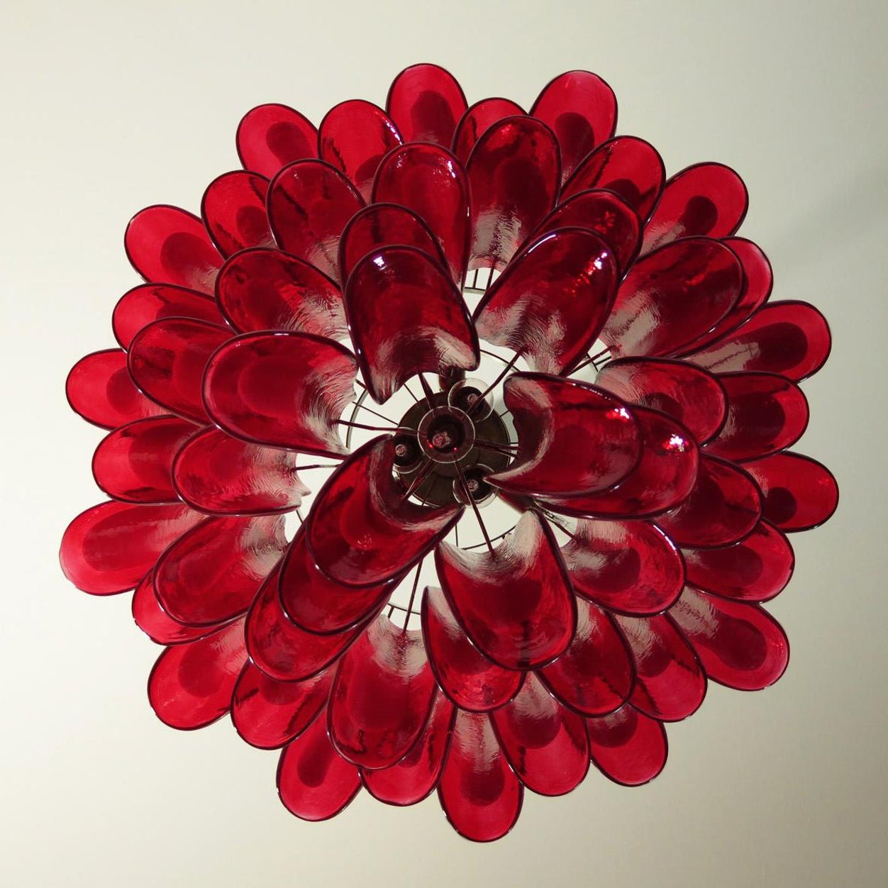 Aurora Chandelier Red Murano Petals - Blowlighting