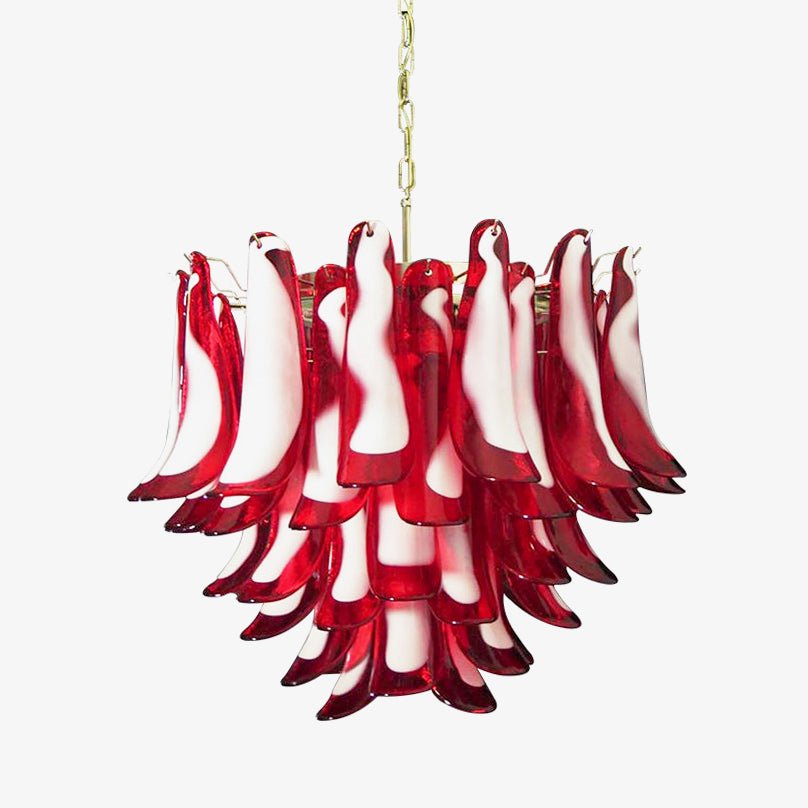 Aurora Chandelier Red Murano Petals - Blowlighting