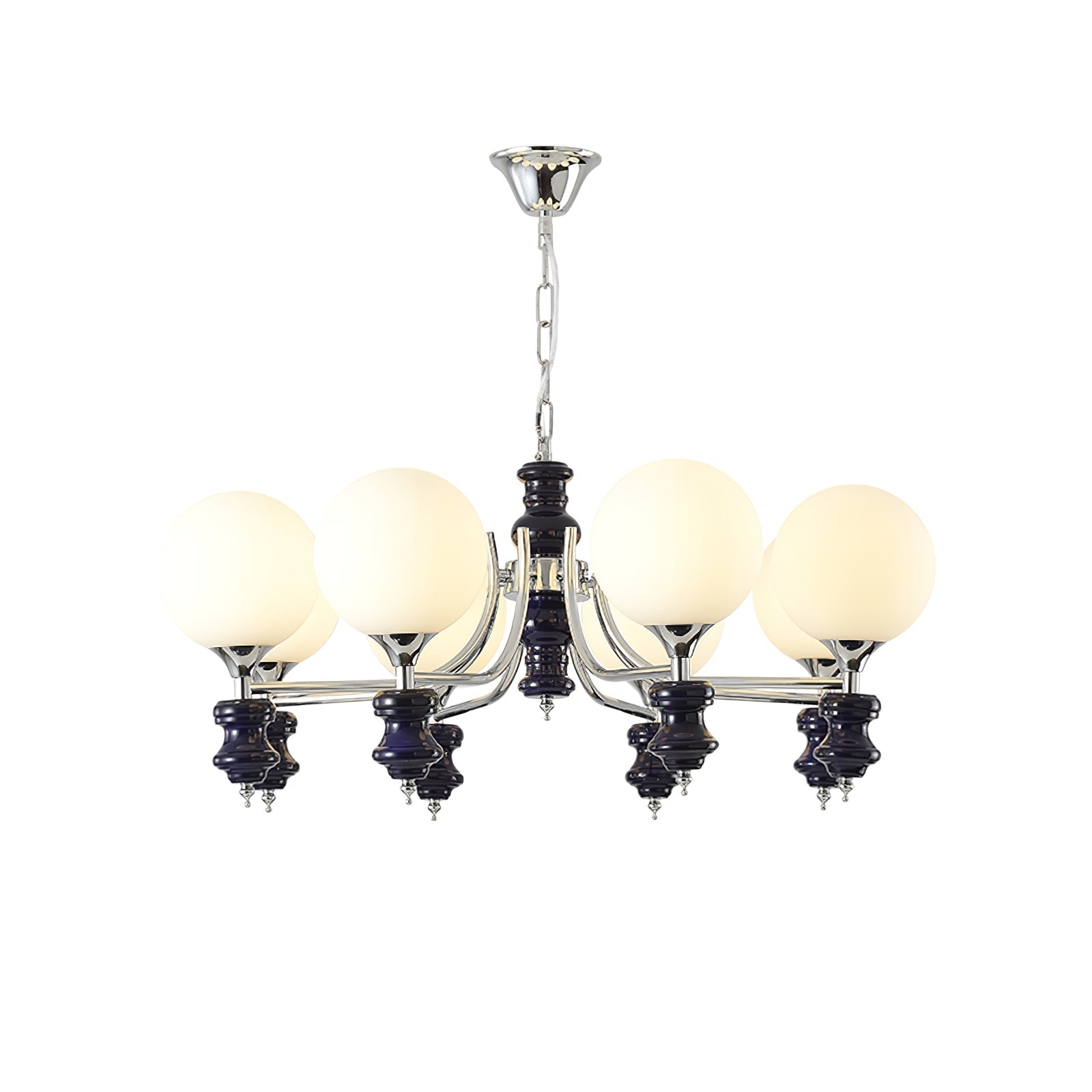 Aurora Chandelier Regal Orb Frosted - Blowlighting