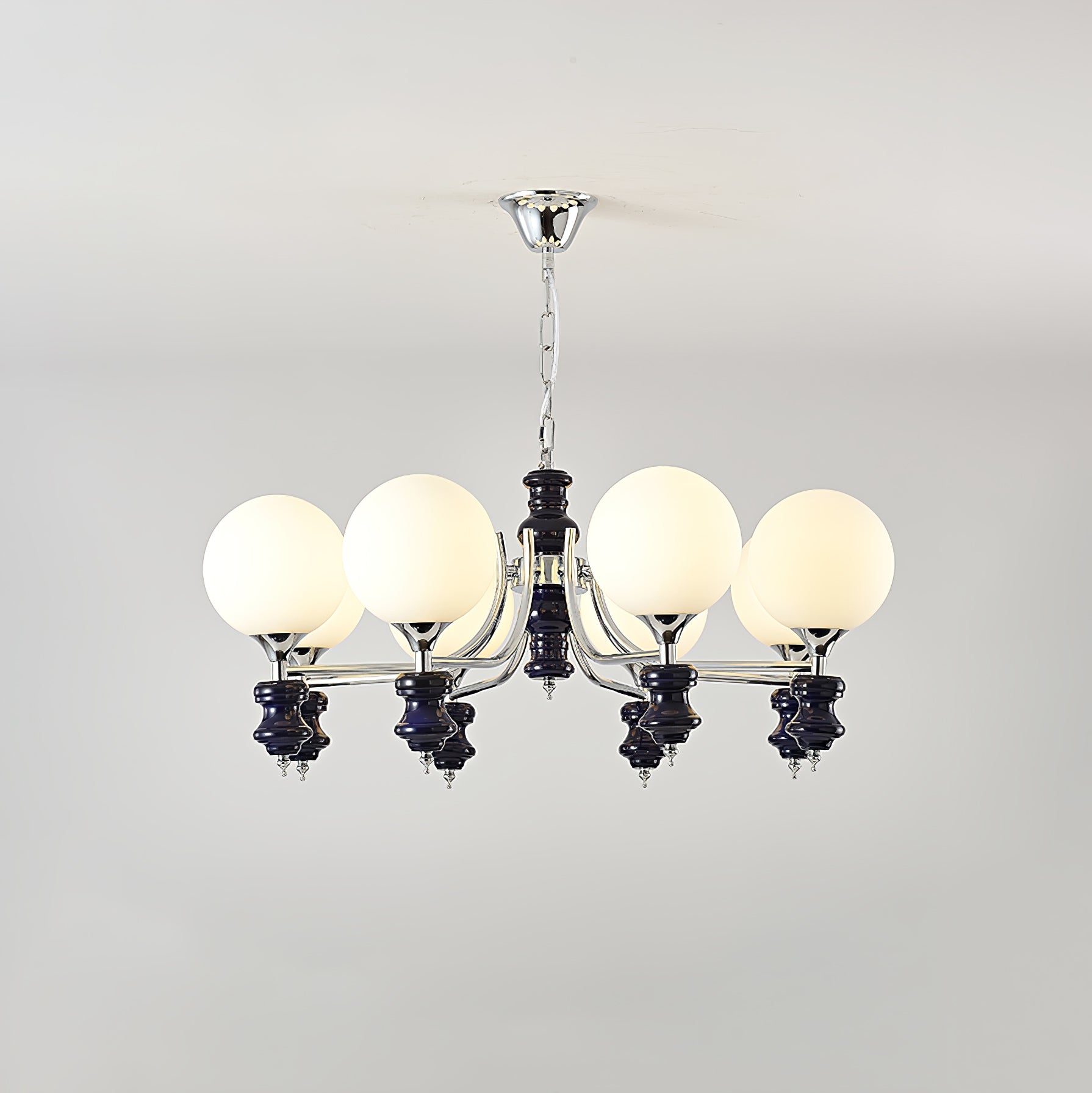 Aurora Chandelier Regal Orb Frosted - Blowlighting