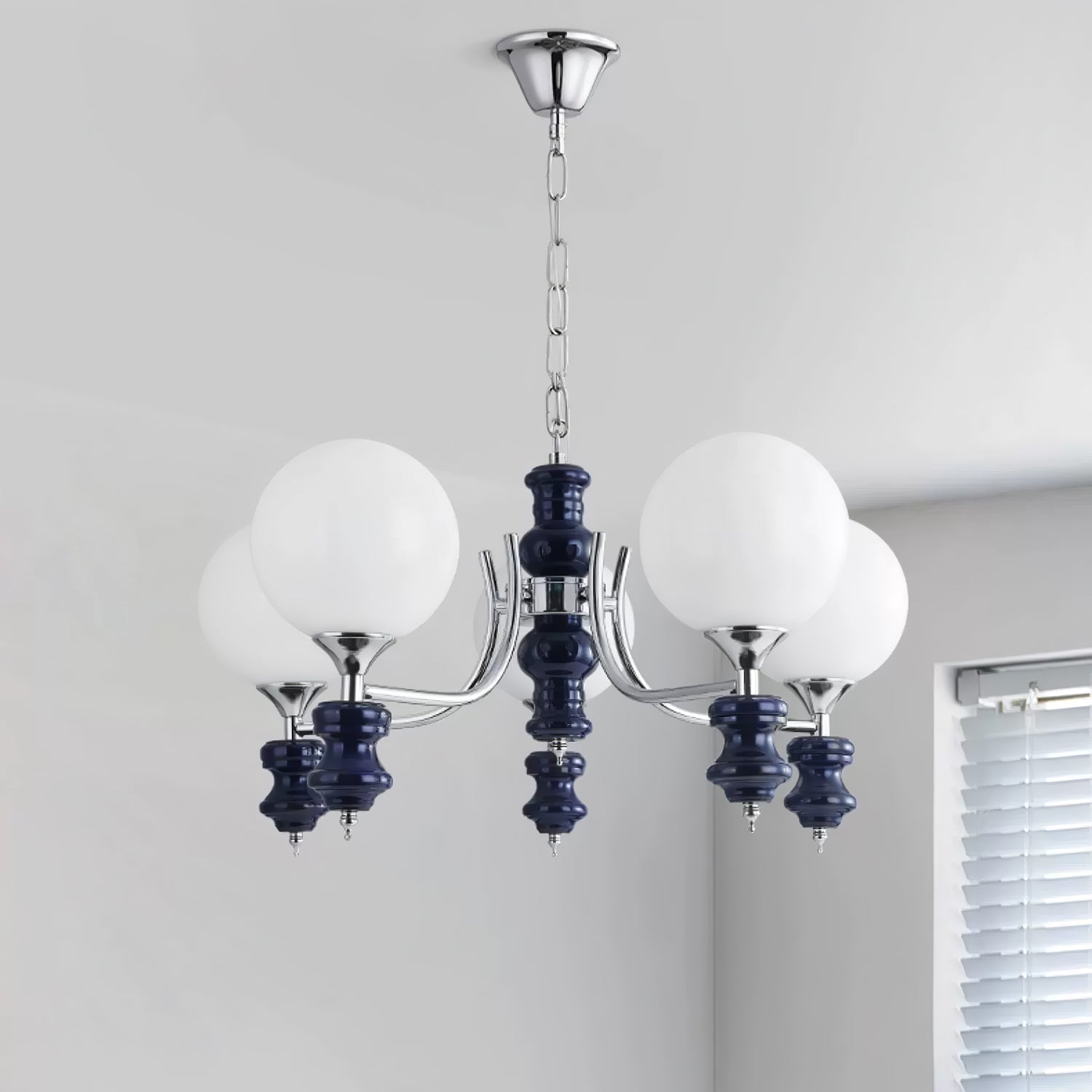 Aurora Chandelier Regal Orb Frosted - Blowlighting