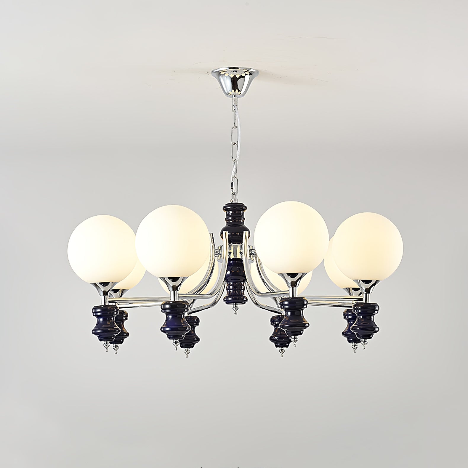 Aurora Chandelier Regal Orb Frosted - Blowlighting