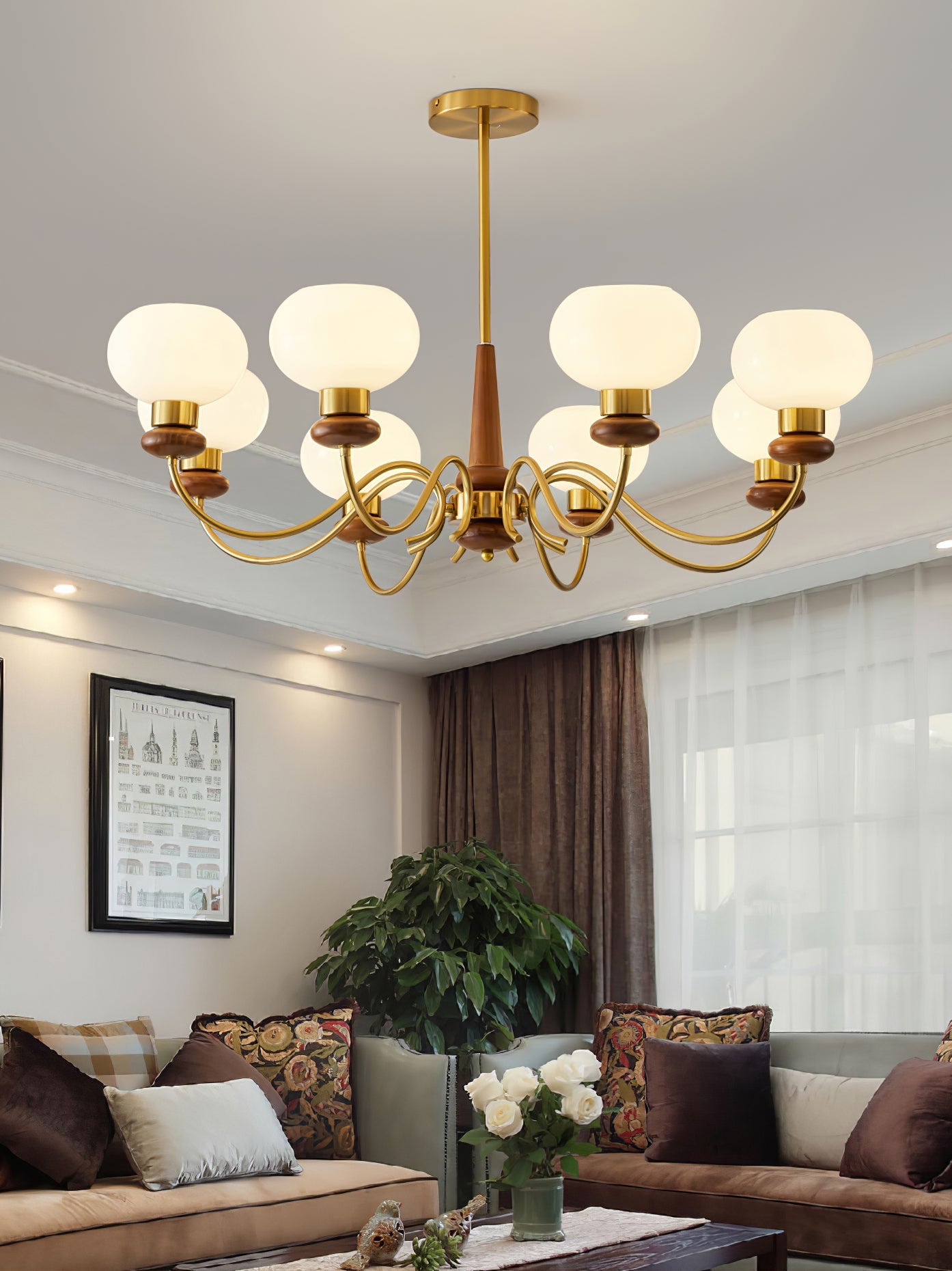Regency Globe Chandelier - Blowlighting