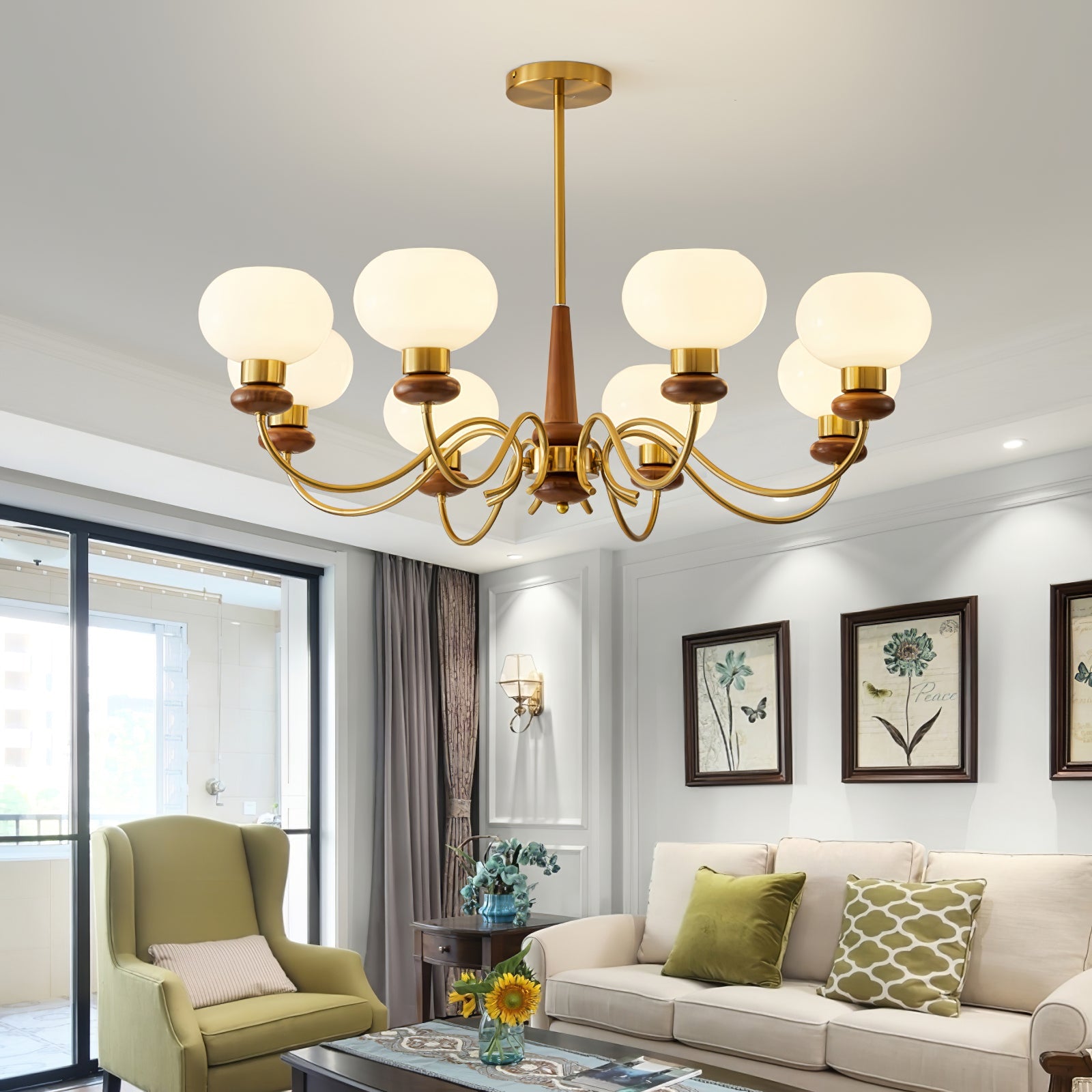 Regency Globe Chandelier - Blowlighting