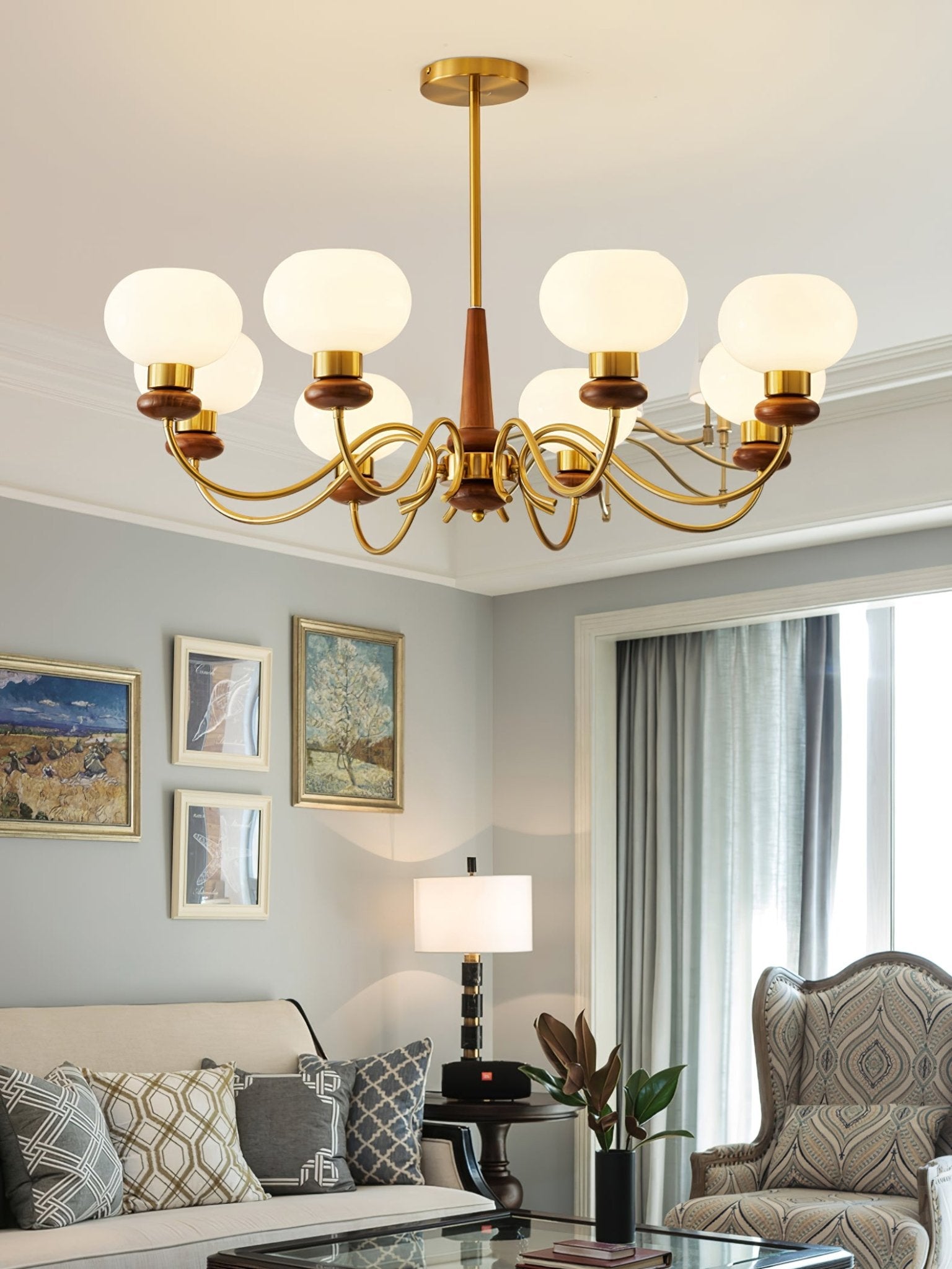 Regency Globe Chandelier - Blowlighting