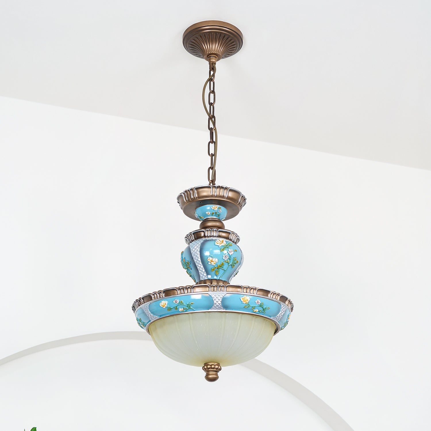 Retro Floral Resin Pendant Light - Blowlighting
