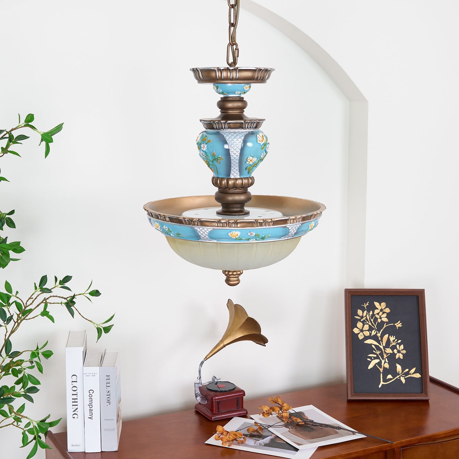 Retro Floral Resin Pendant Light - Blowlighting