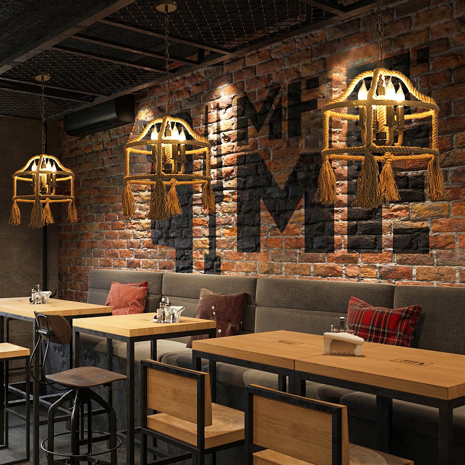 Retro Hemp Rope Exquisite Pendant Light - Blowlighting