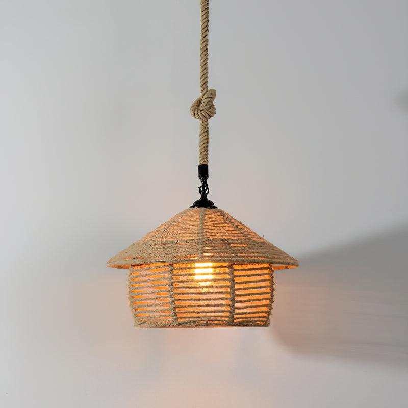 Retro Hemp Rope Exquisite Pendant Light - Blowlighting
