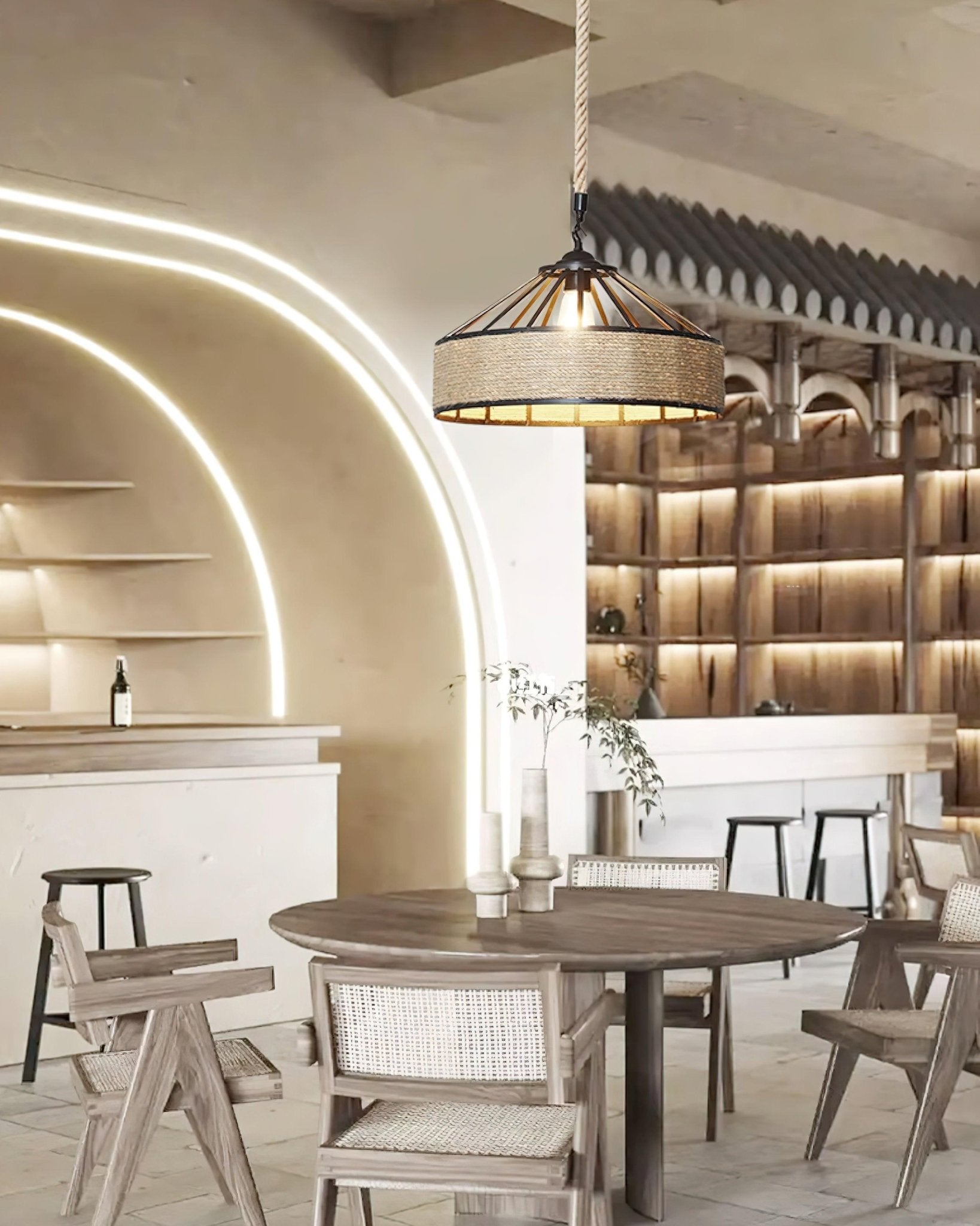 Retro Hemp Rope Exquisite Pendant Light - Blowlighting