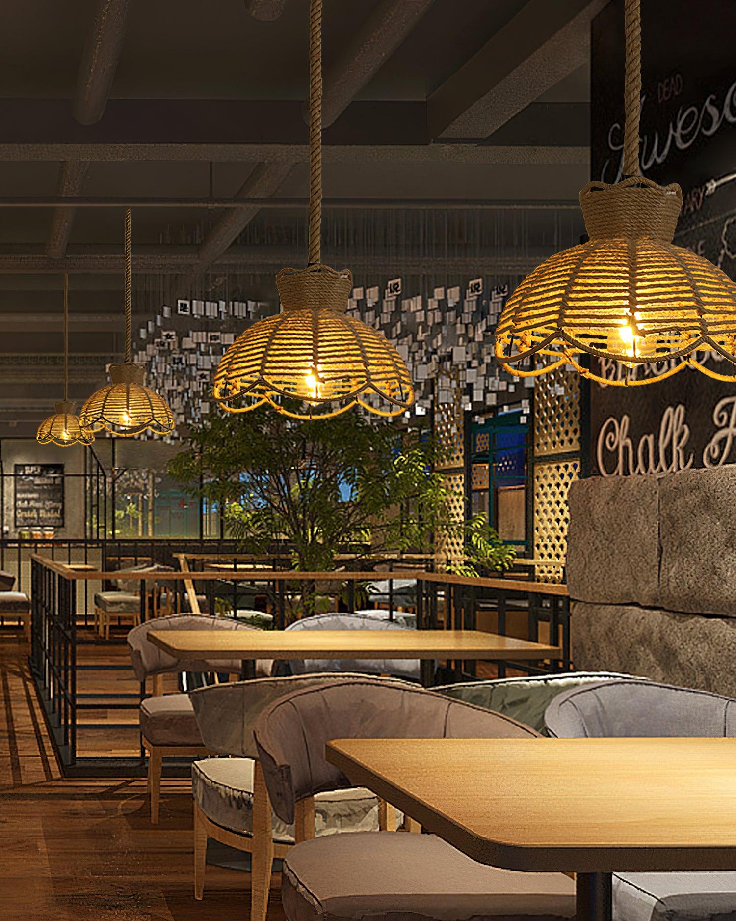 Retro Hemp Rope Interesting Pendant Light - Blowlighting