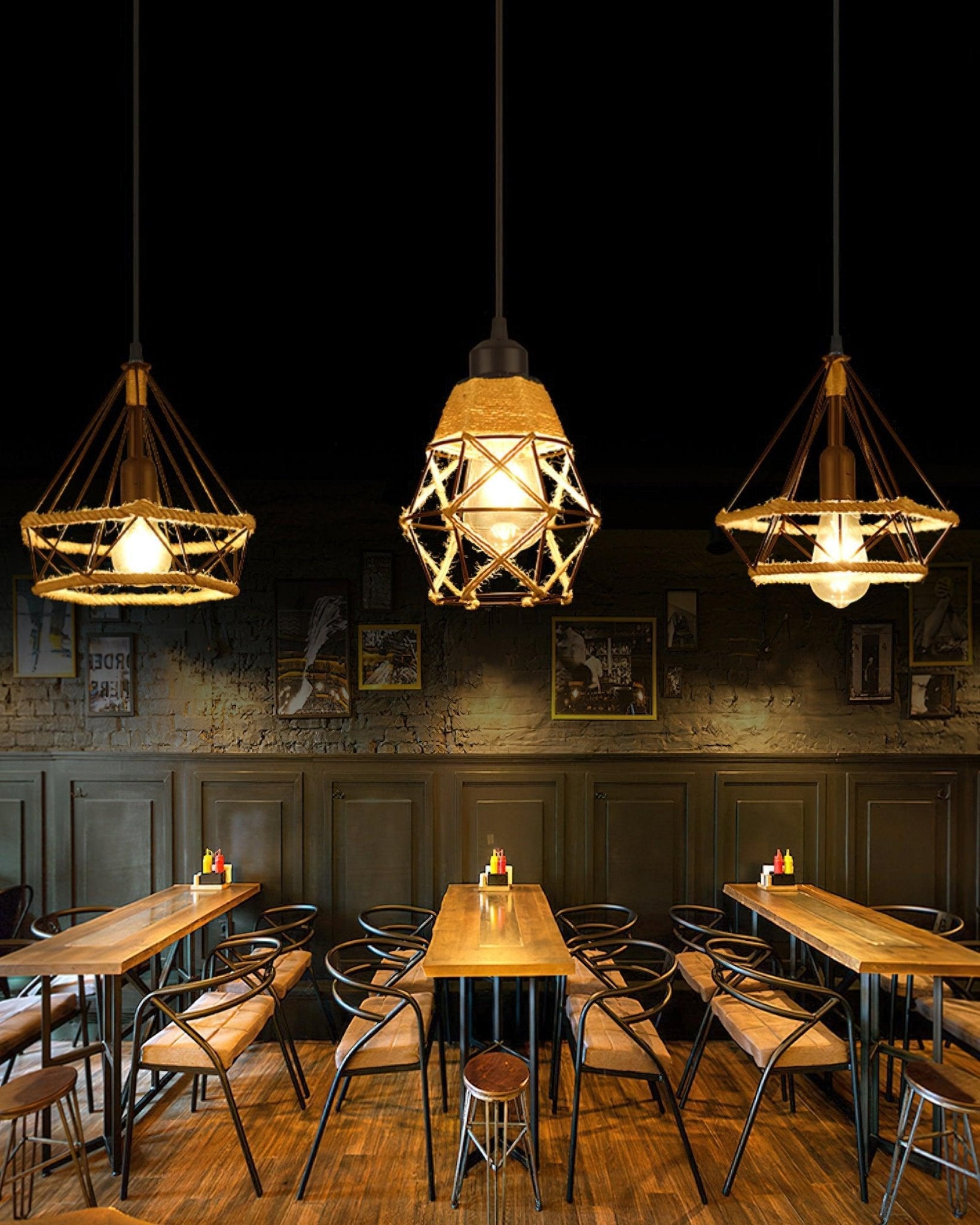 Retro Hemp Rope Interesting Pendant Light - Blowlighting