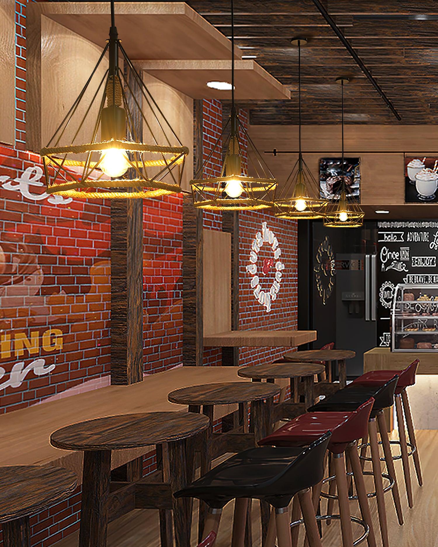 Retro Hemp Rope Interesting Pendant Light - Blowlighting