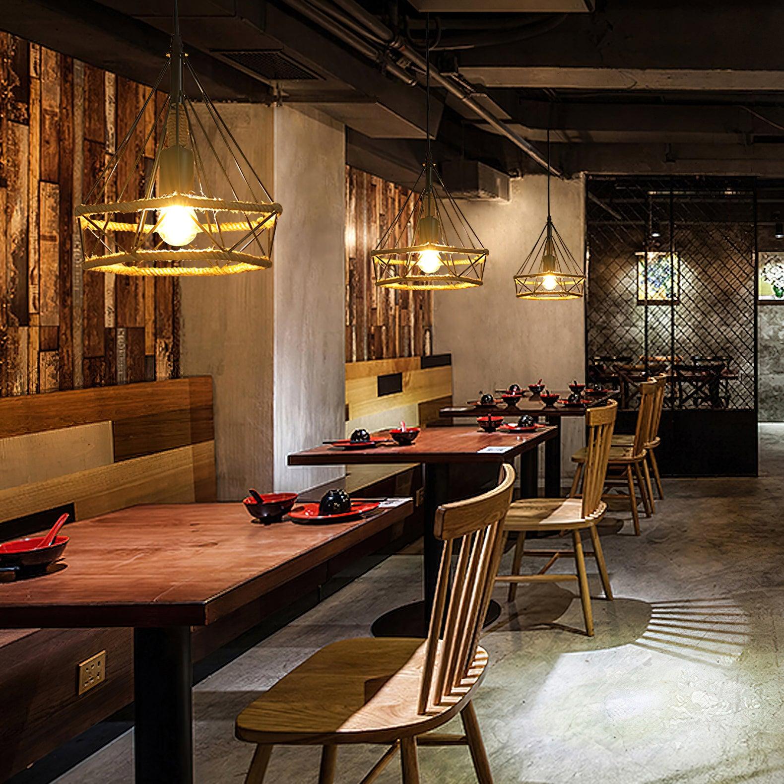 Retro Hemp Rope Interesting Pendant Light - Blowlighting