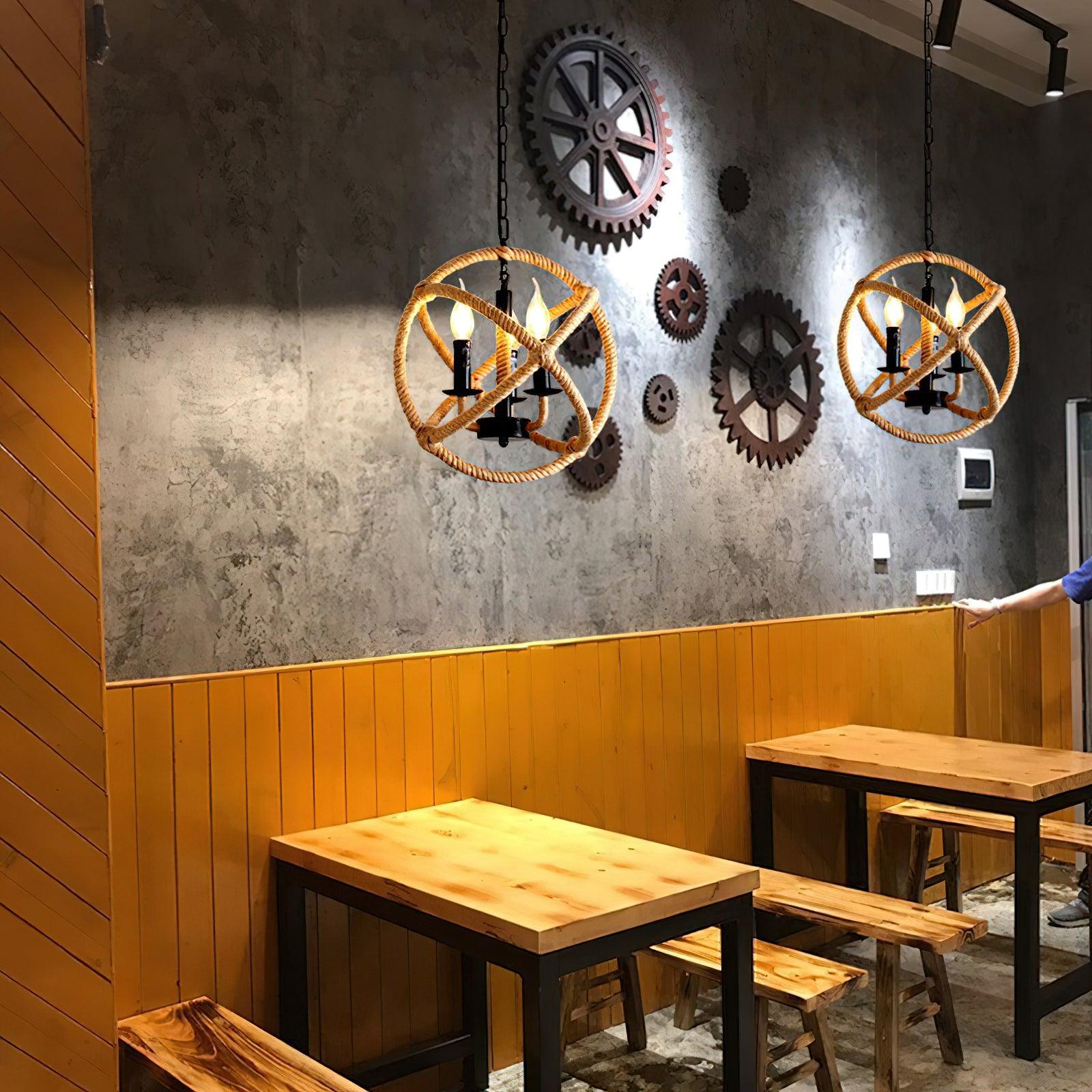 Retro Hemp Rope Interesting Pendant Light - Blowlighting