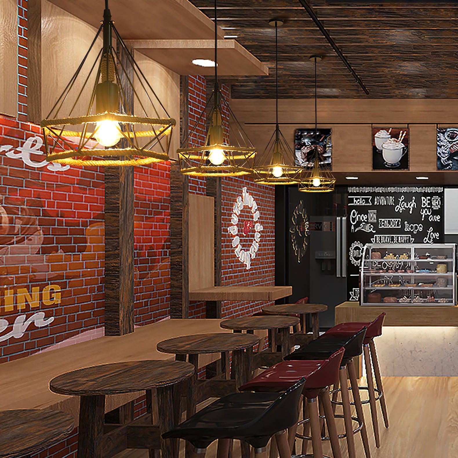 Retro Hemp Rope Interesting Pendant Light - Blowlighting