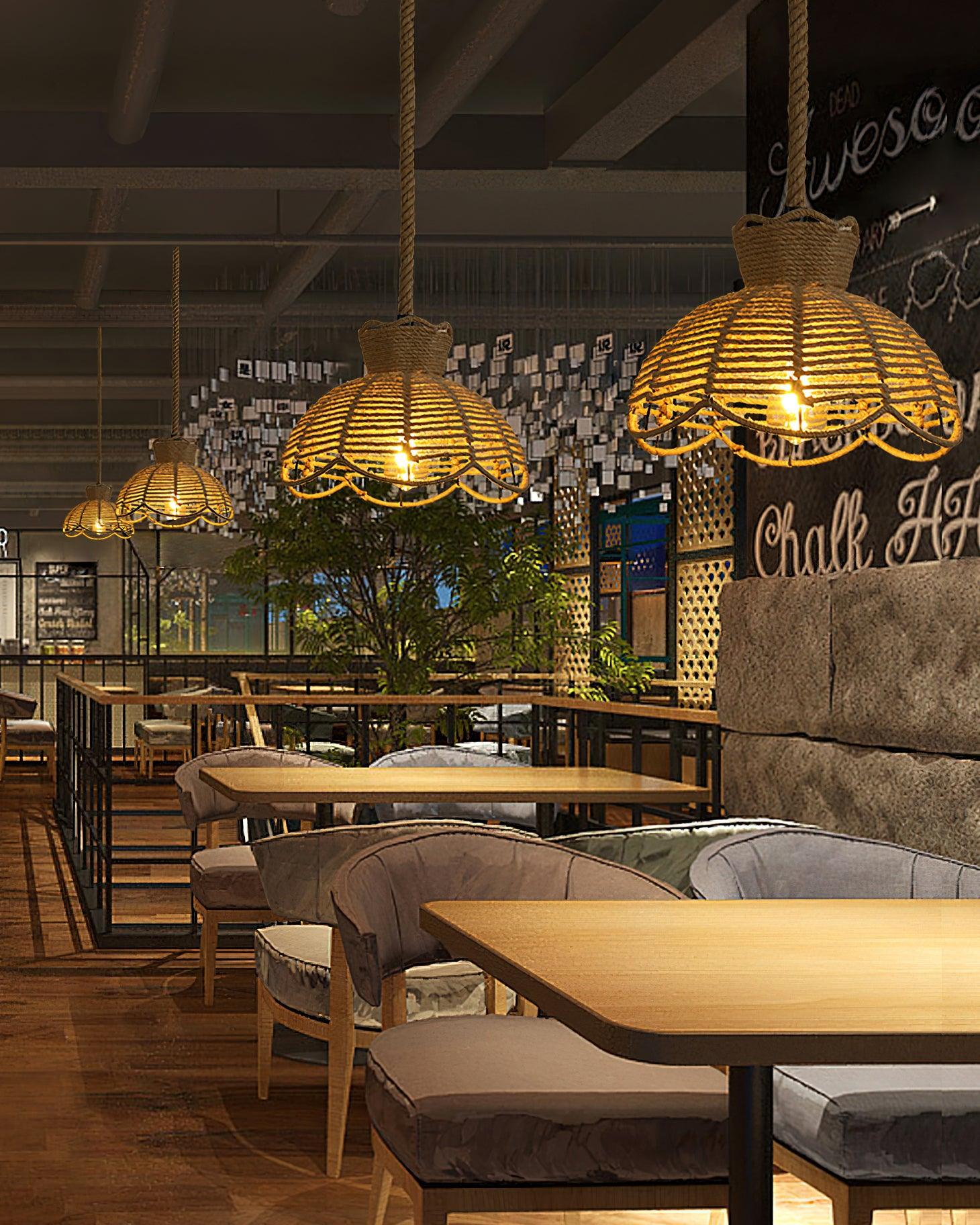 Retro Hemp Rope Interesting Pendant Light - Blowlighting