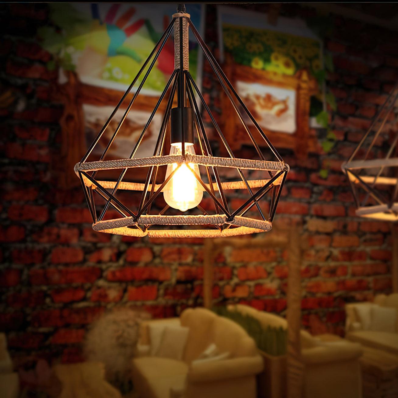 Retro Hemp Rope Interesting Pendant Light - Blowlighting