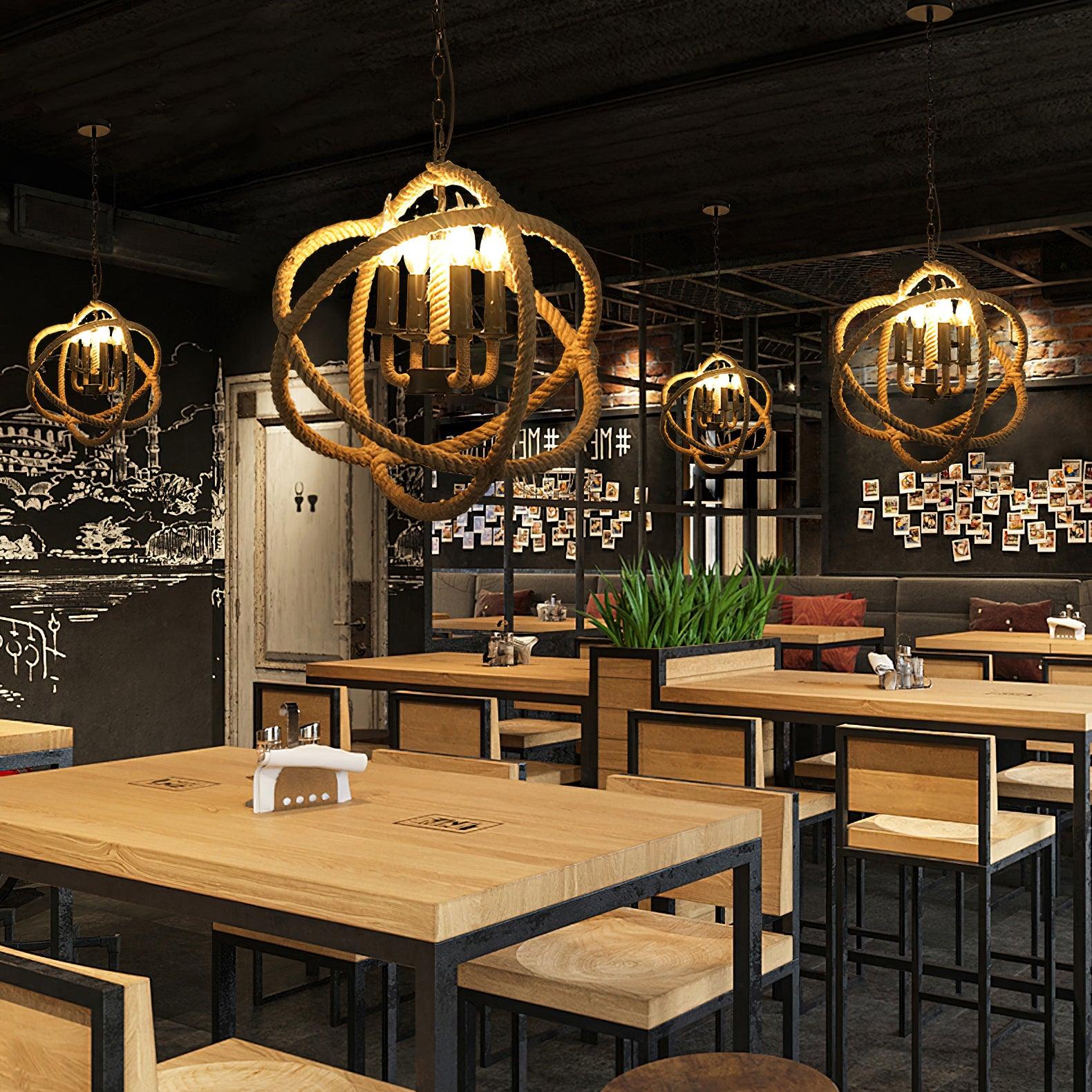 Retro Hemp Rope Interesting Pendant Light - Blowlighting