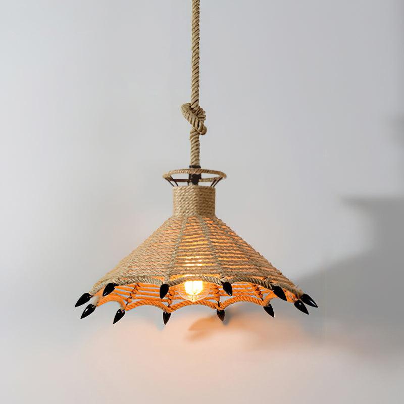 Retro Hemp Rope Interesting Pendant Light - Blowlighting