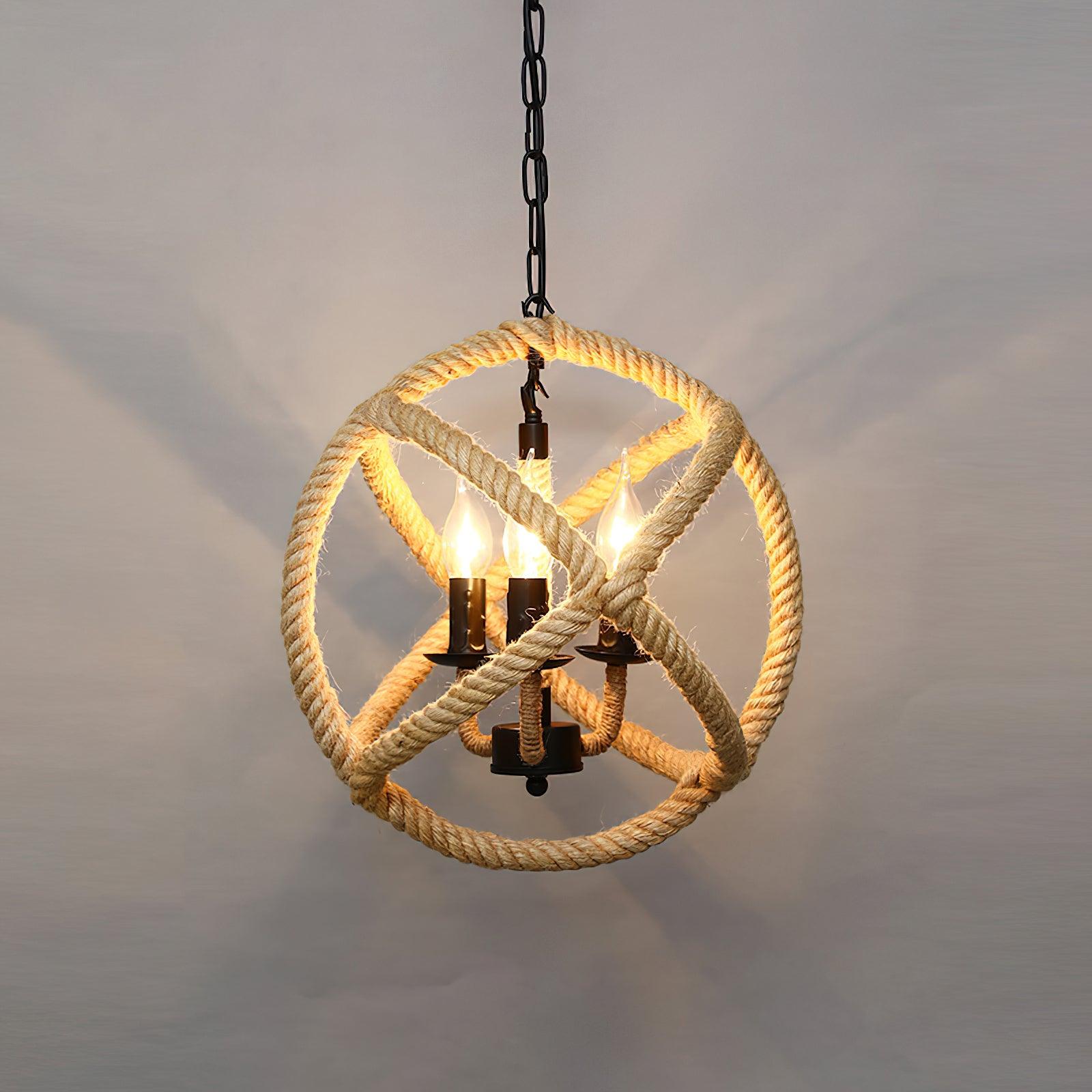 Retro Hemp Rope Interesting Pendant Light - Blowlighting