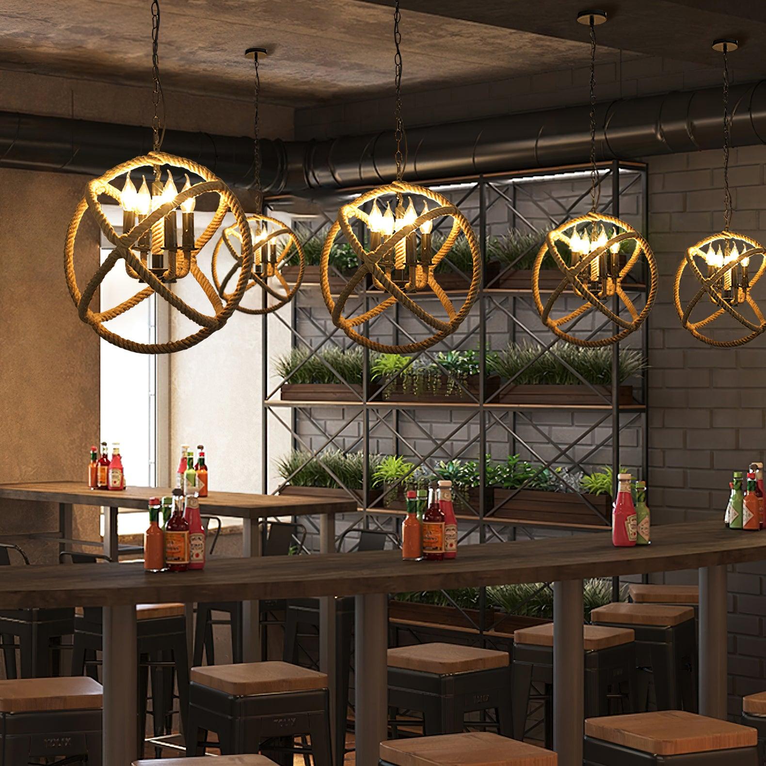 Retro Hemp Rope Interesting Pendant Light - Blowlighting