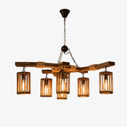 Retro Solid Wood Chandelier - Blowlighting