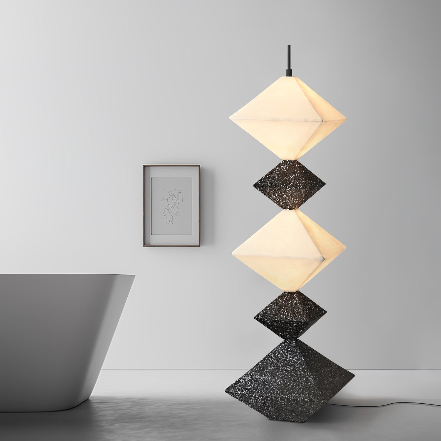 Rhombus Cube Floor Lamp - Blowlighting