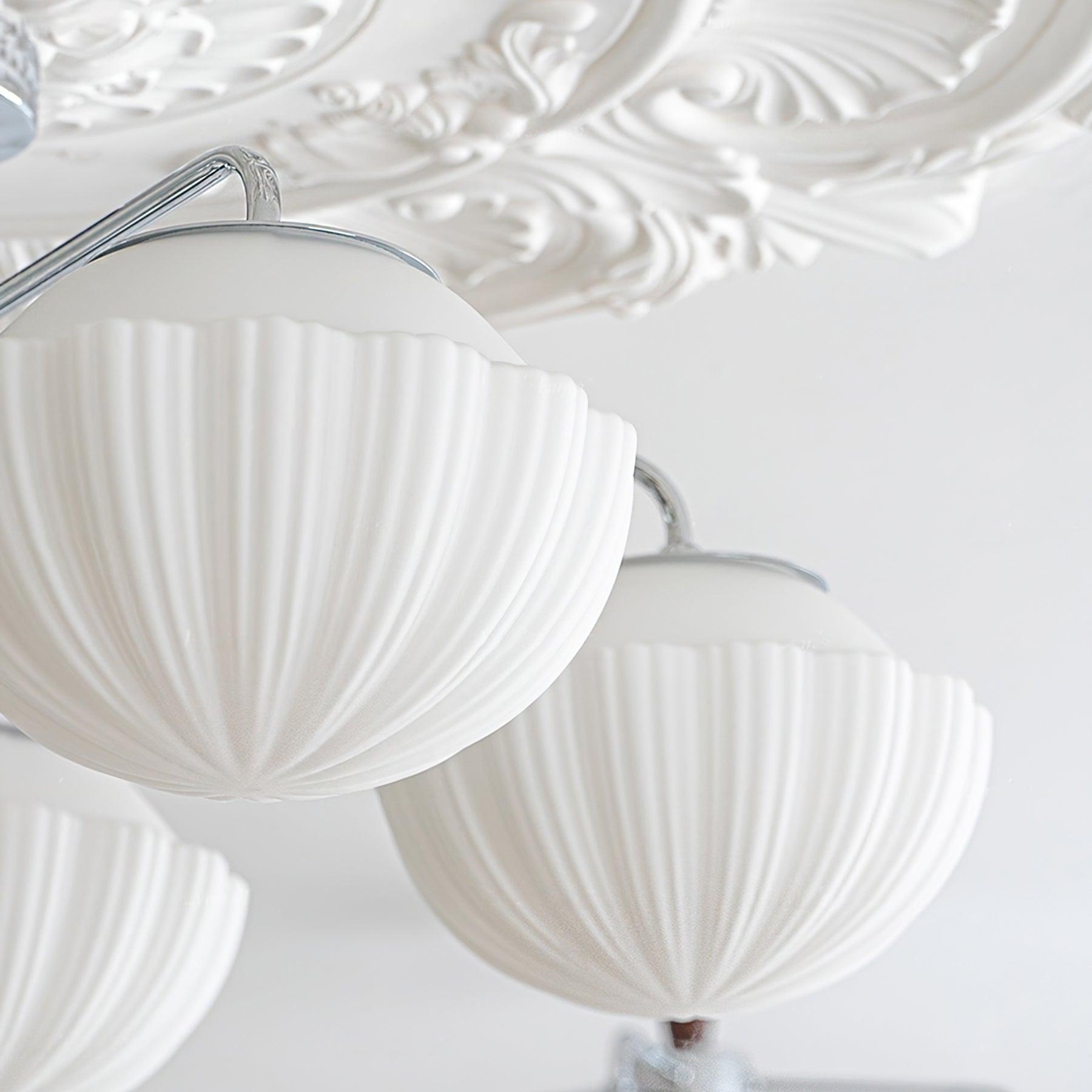 Ribbed Walnut Ceiling Lamp - Blowlighting