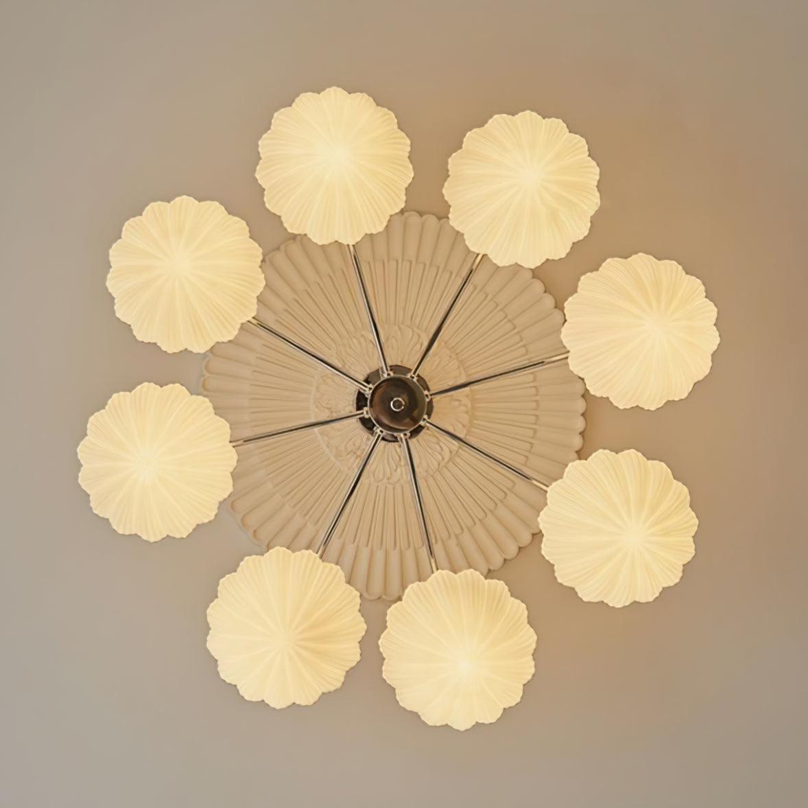 Ribbed Walnut Ceiling Lamp - Blowlighting