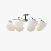 Ribbed Walnut Ceiling Lamp - Blowlighting